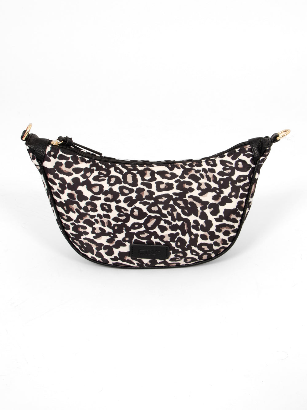 quinn-half-moon-crossbody-bag-cream-leopard-print-nylon-front-black-etre-logo