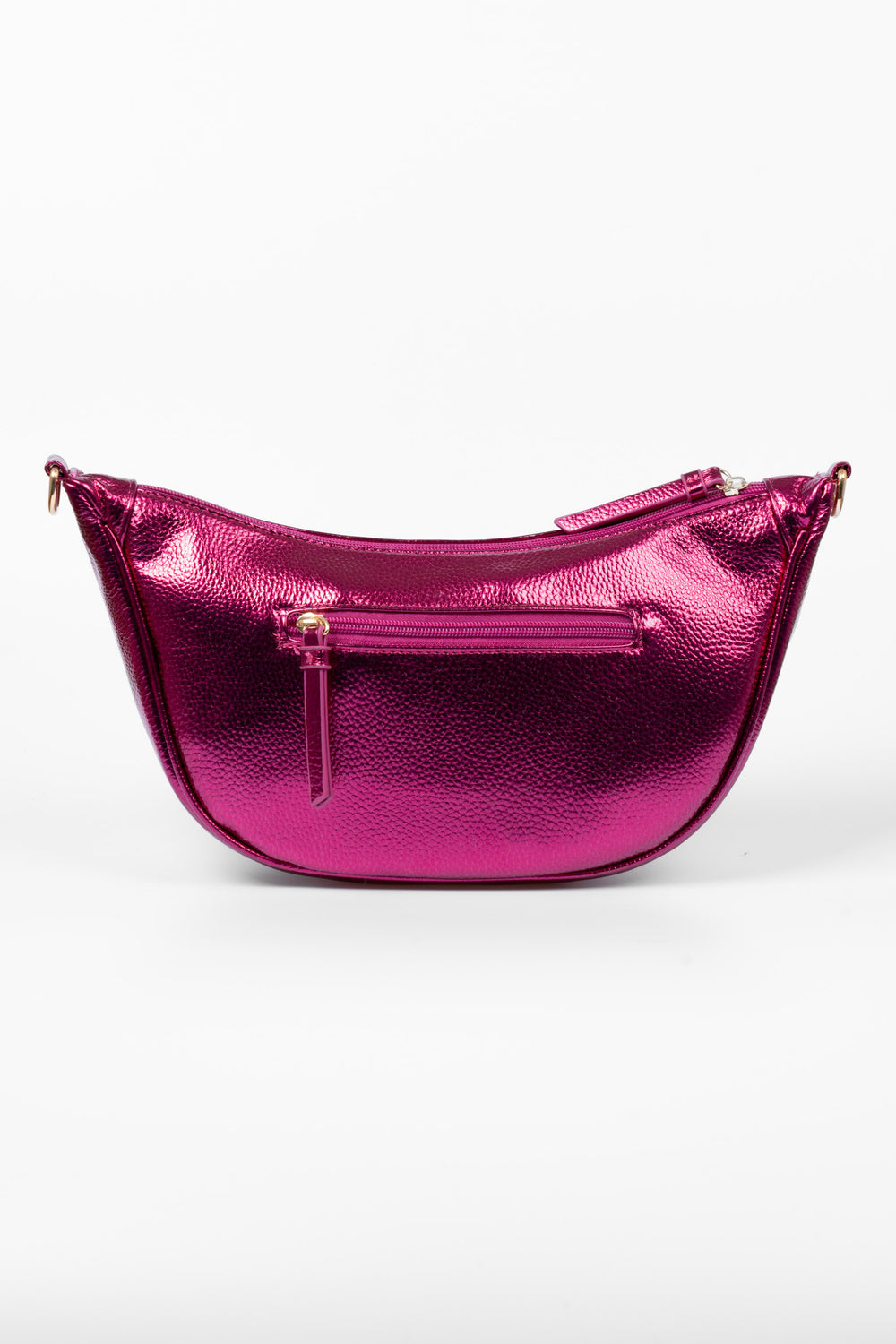 stevie-half-moon-crossbody-bag-hot-pink-metallic-faux-leather-rear-zip-pocket