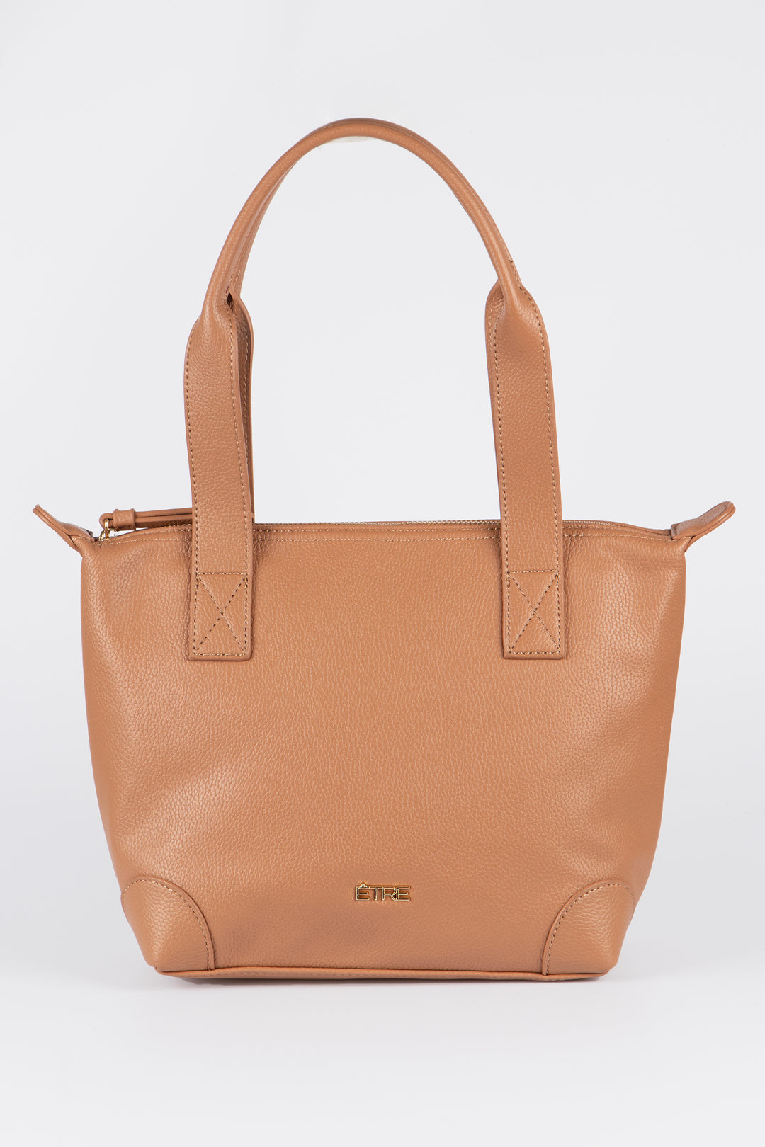 Gigi Medium Tote Bag - Tan, Pebbled Faux Leather