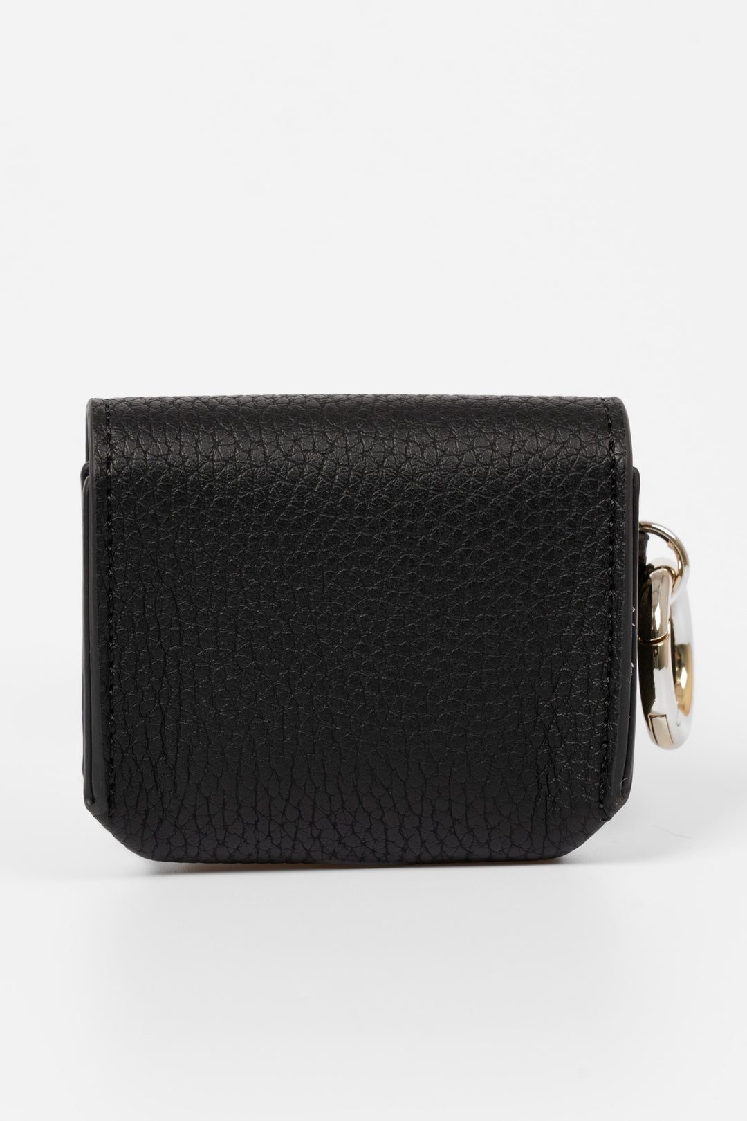 Asher Wireless Earbuds Case - Black, Pebbled Faux Leather