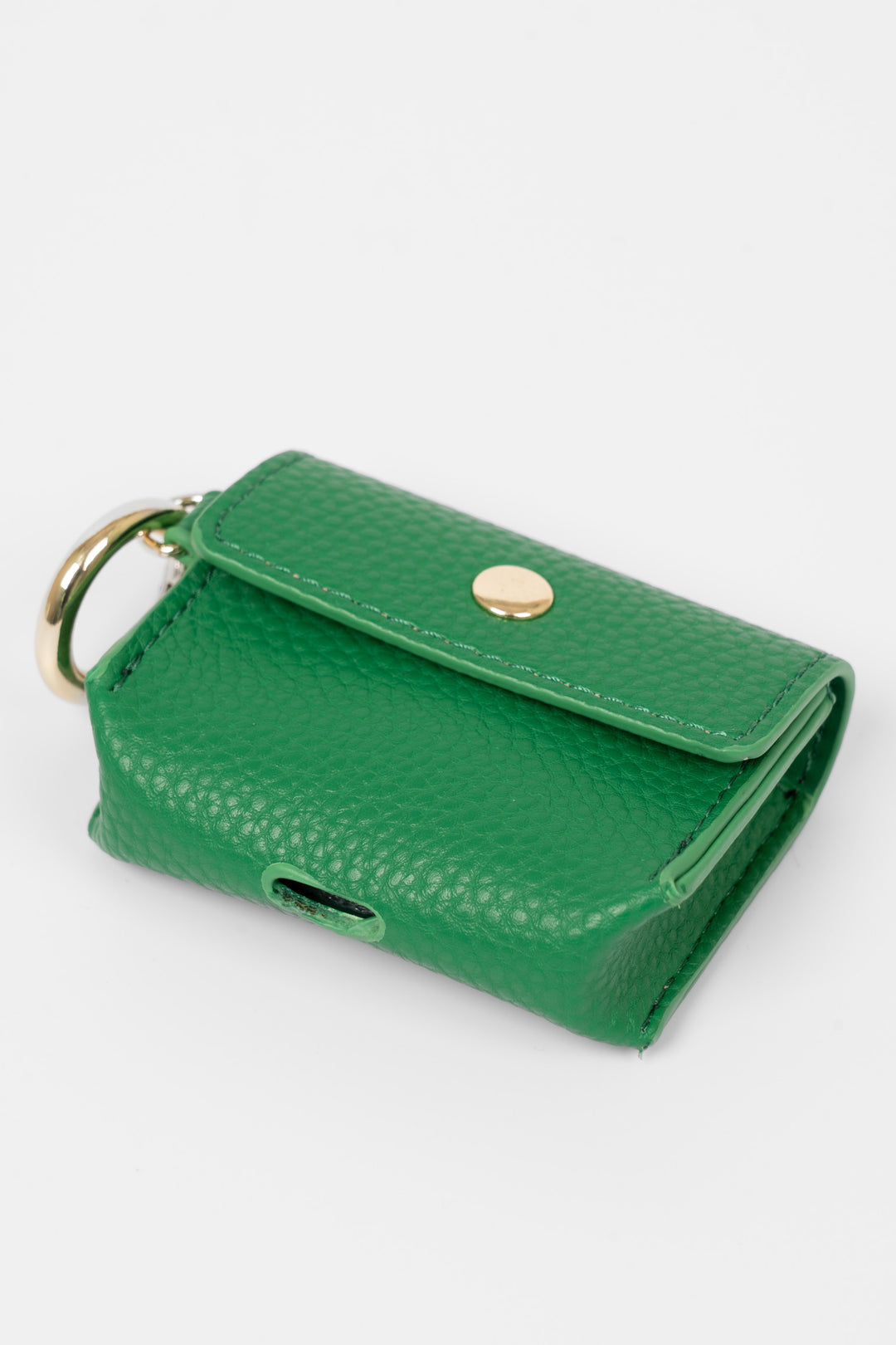 asher-wireless-earbuds-case-green-faux-leather-button-fastening