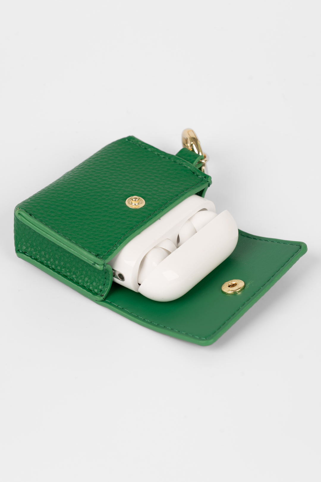asher-wireless-earbuds-case-green-faux-leather-with-earphones-inside