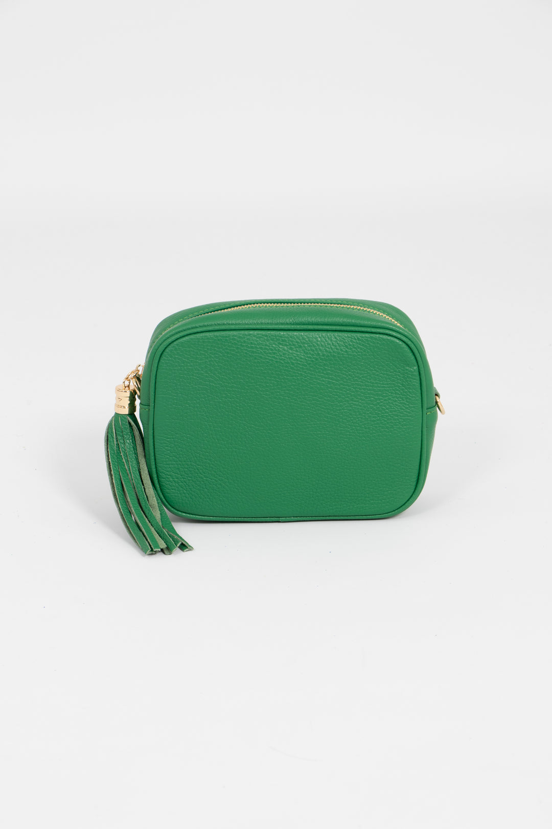 Beau - Italian Leather Crossbody Bag - Bright Green, Pebbled