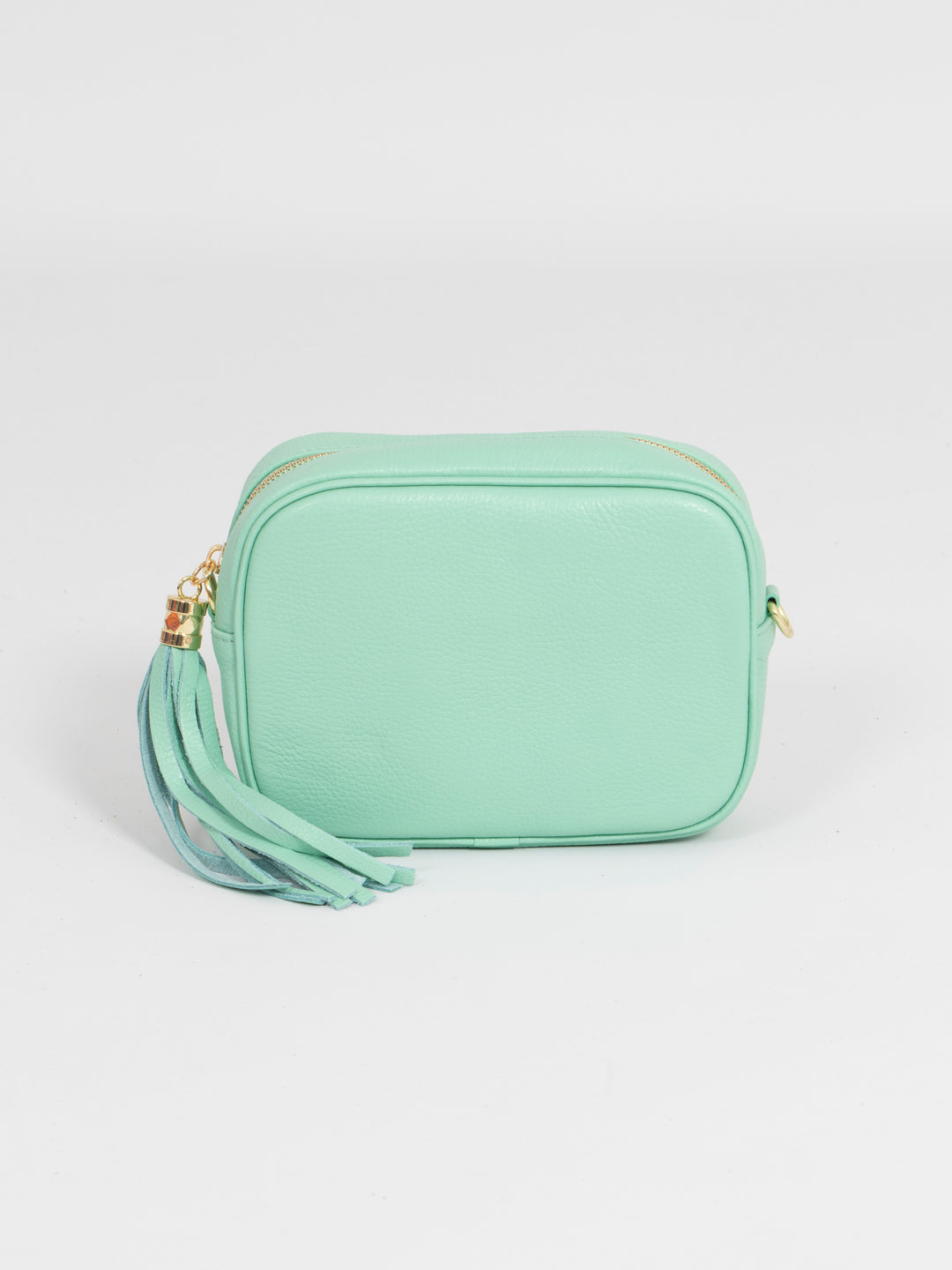 Beau - Italian Leather Crossbody Bag - Green, Pebbled