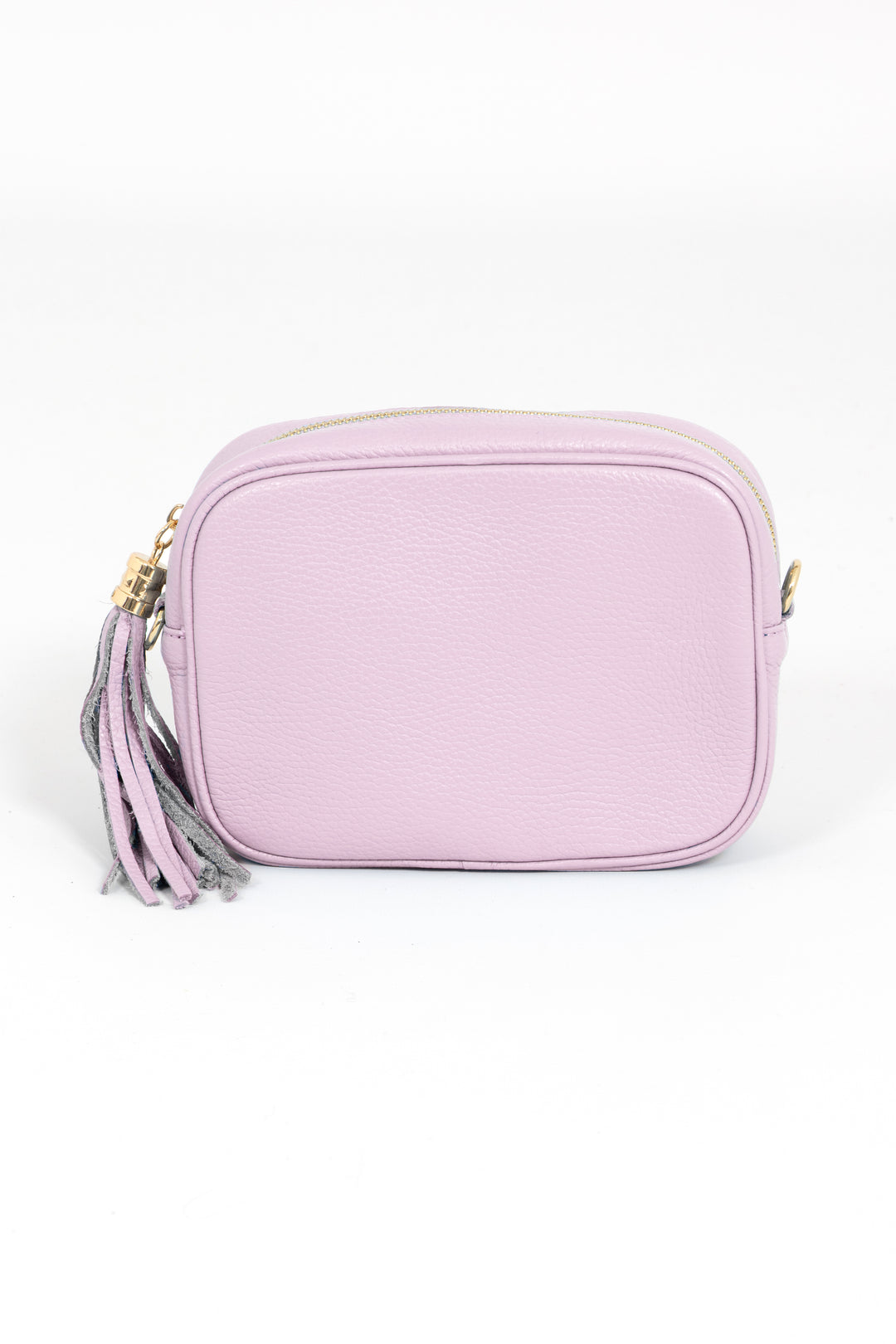 beau-italian-leather-crossbody-bag-lilac-pebbled-front-view