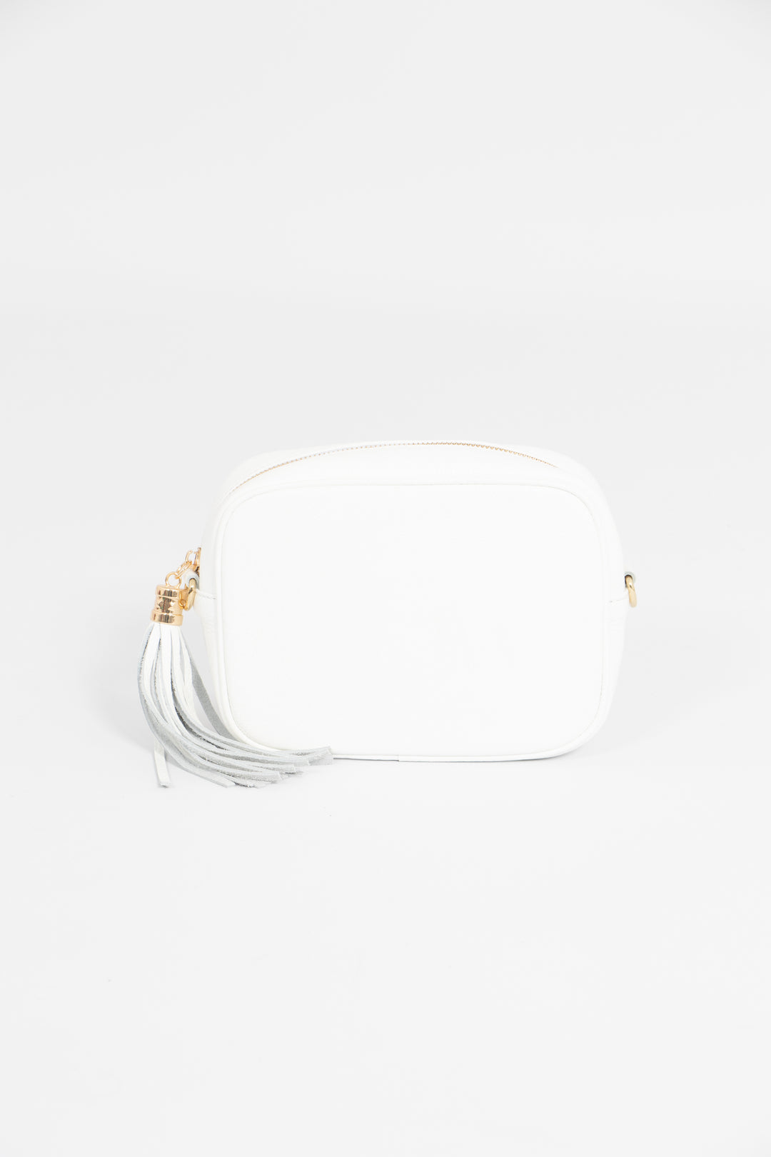 Beau Crossbody Bag - White, Pebbled