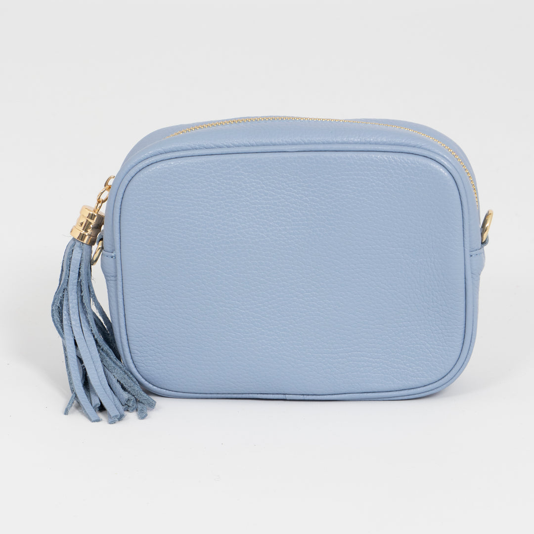 Beau Crossbody Bag - Azure Blue, Pebbled