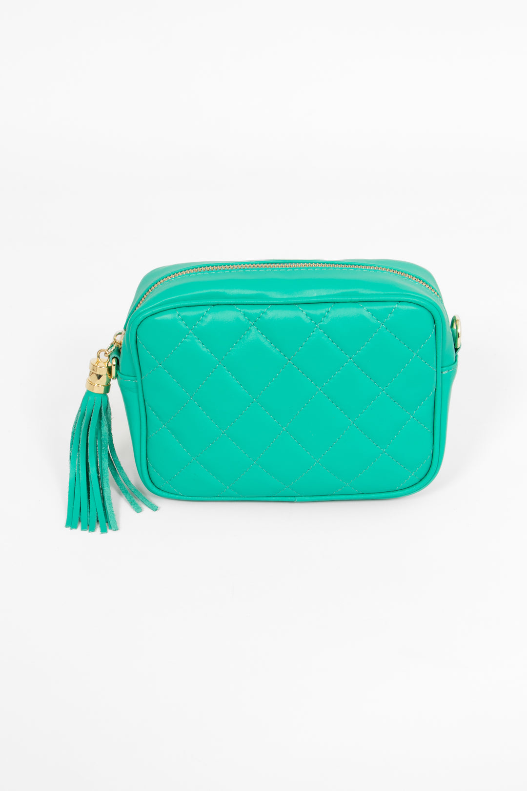 Melissa Quilted Crossbody Bag - Aqua, Pebbled