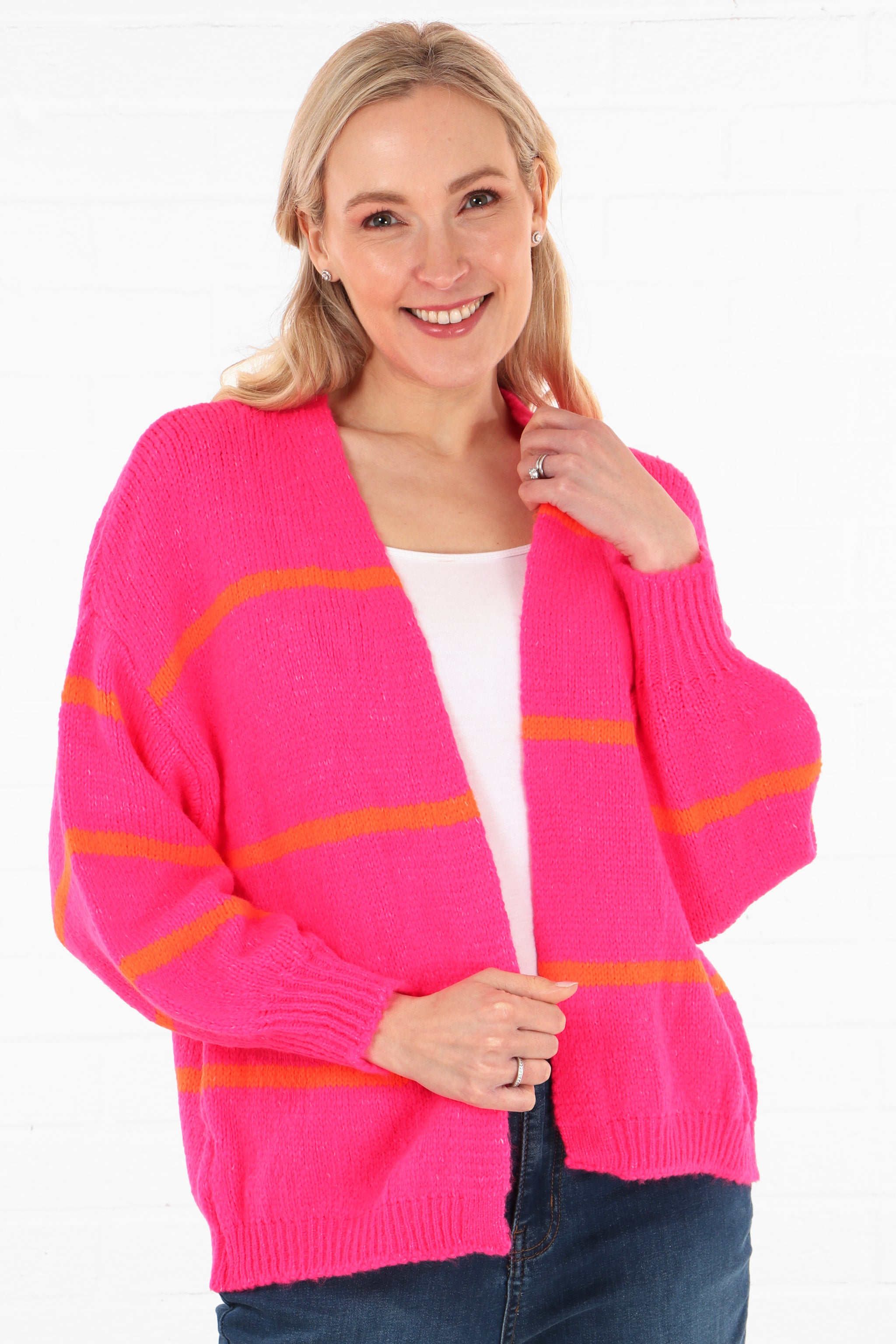 Fuschia pink 2025 cardigan uk