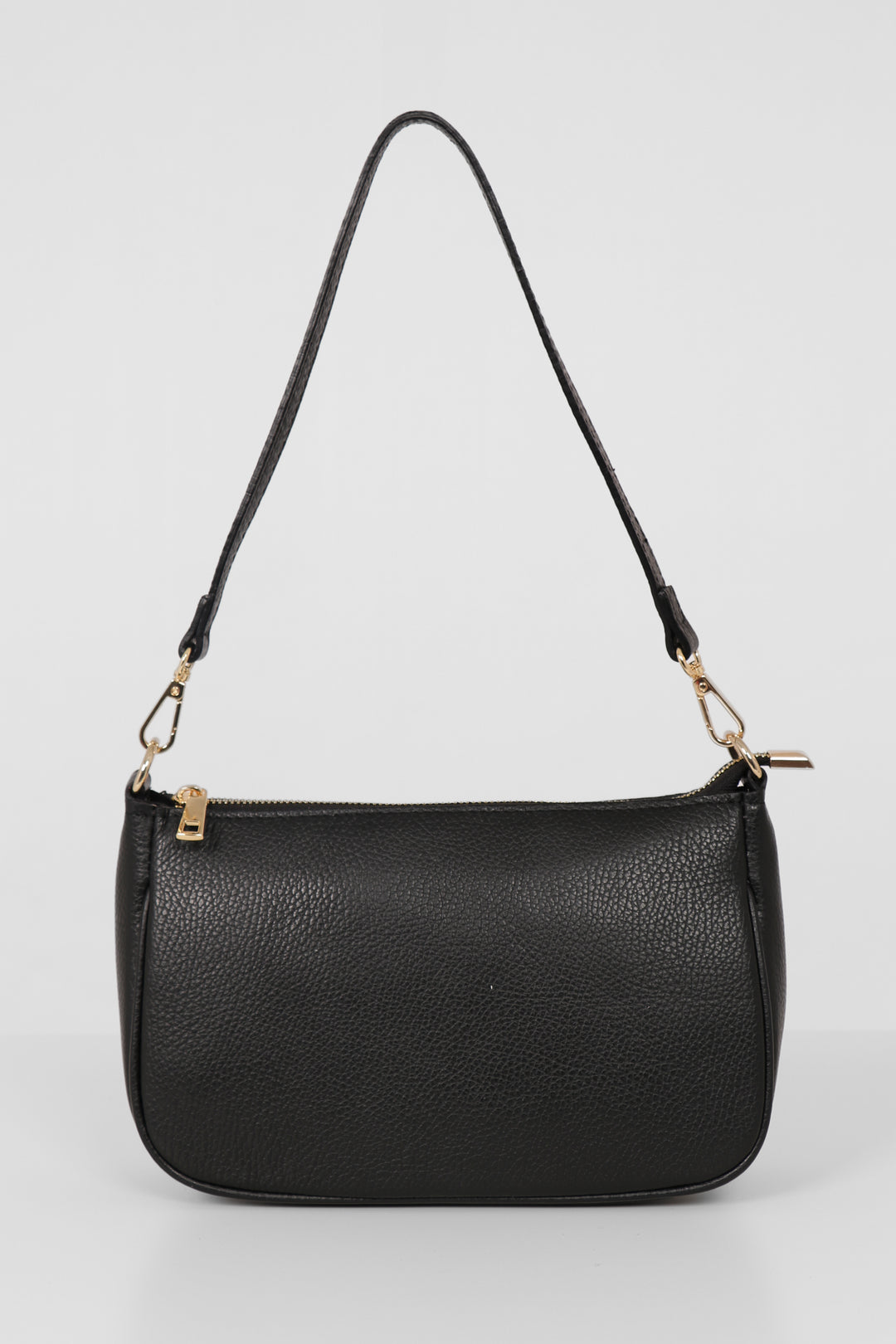 Chloe Baguette Bag - Black, Pebbled