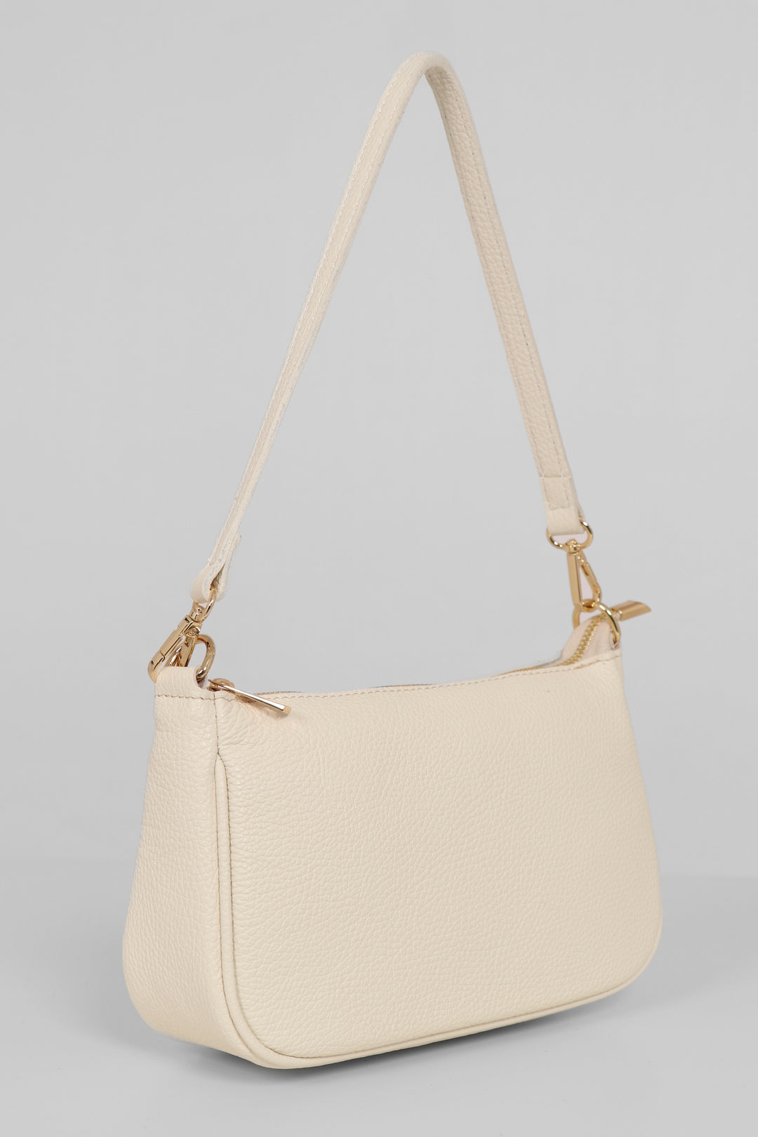 Chloe Baguette Bag - Cream, Pebbled