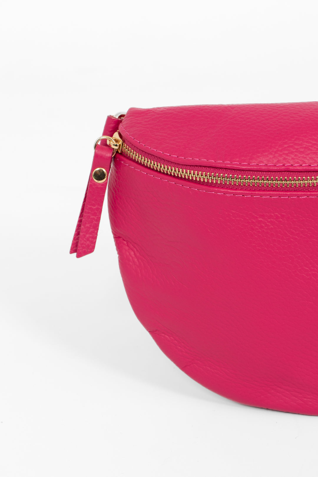 Meadow Half-Moon Crossbody Bag - Fuchsia, Pebbled