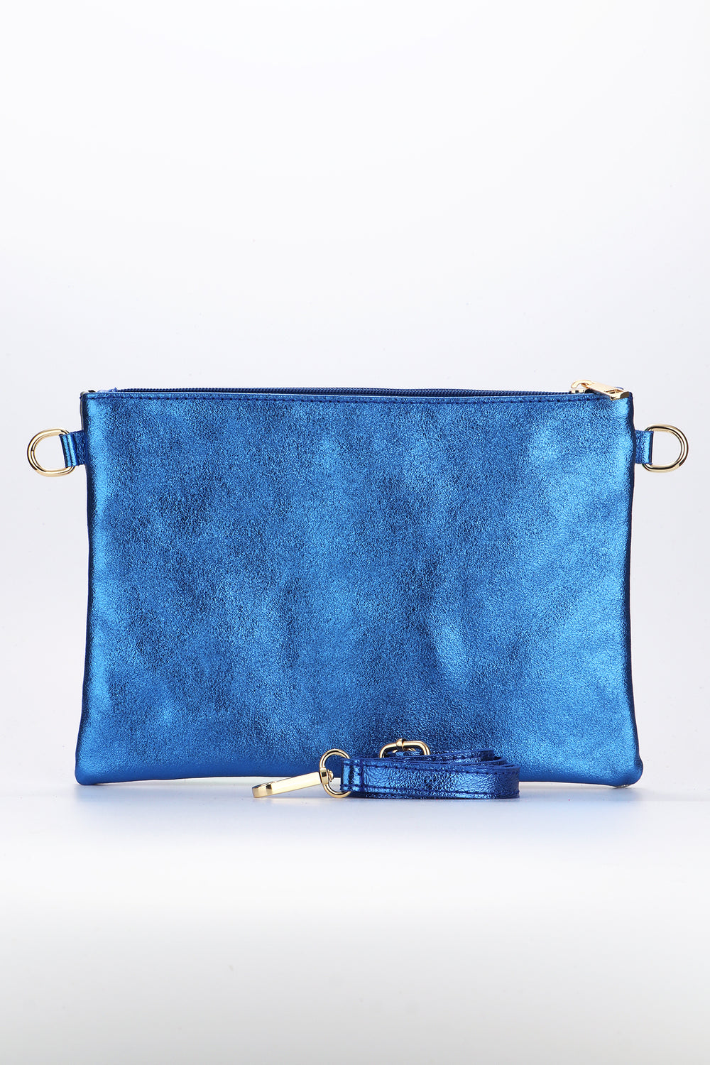 showing the clutch bag with the strap detached