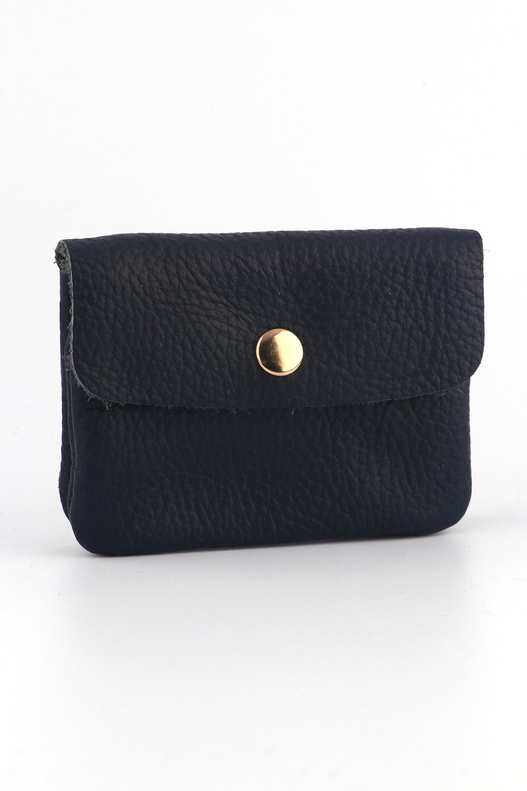 navy blue leather coin purse 