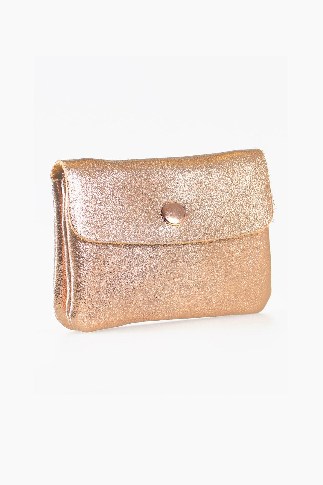 Small-Italian-Leather--Button-Fastened-Coin-Purse-with-Internal-Zip-in-Peach-Gold