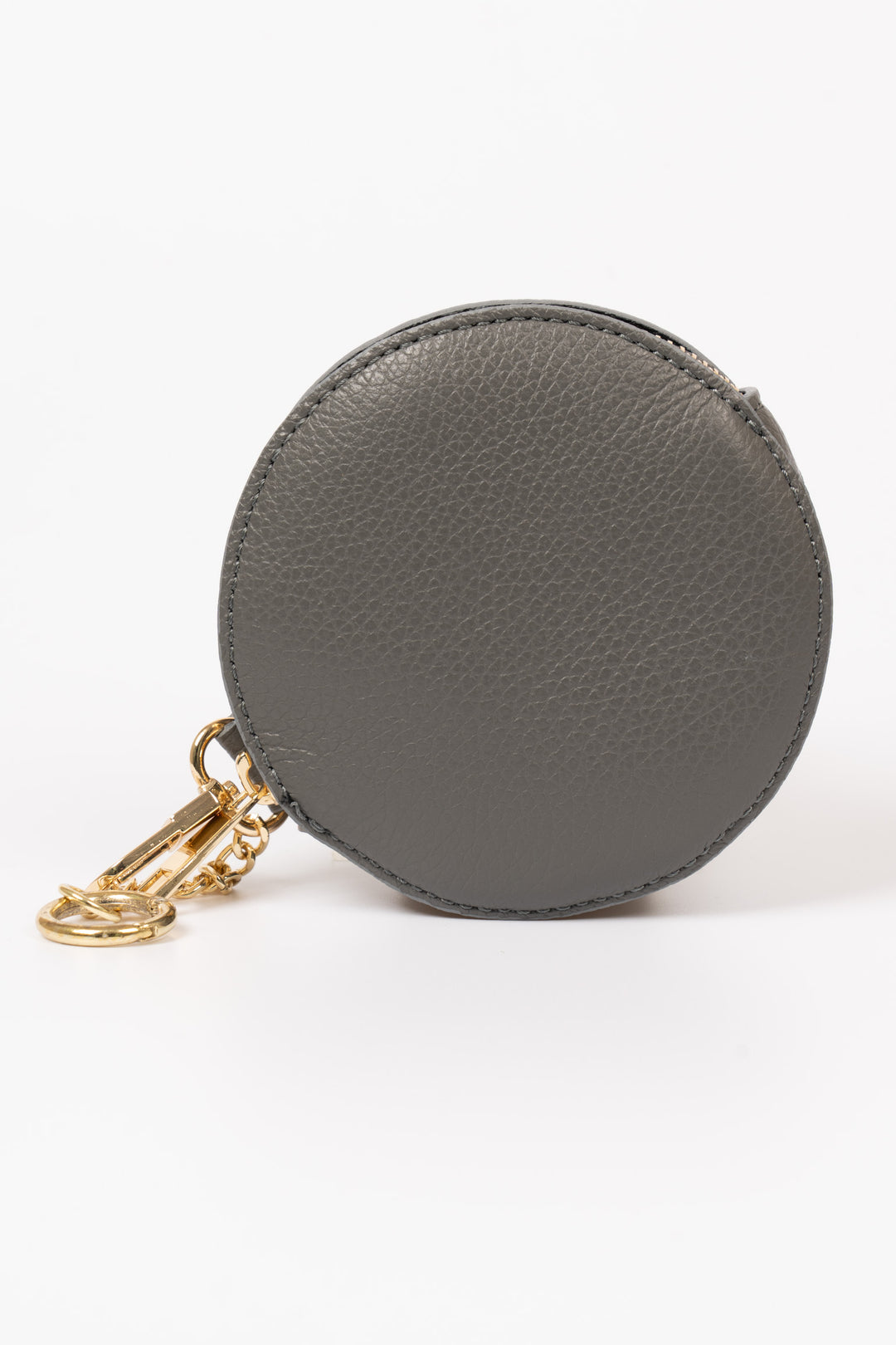 annie-italian-leather-round-clip-on-purse-dark-grey-pebbled-gold-hardware