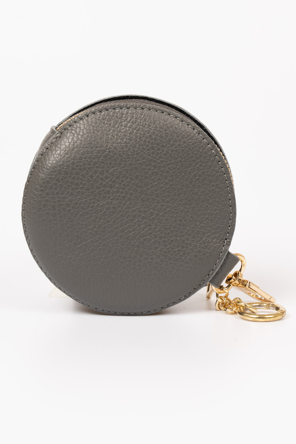 annie-italian-leather-round-clip-on-purse-dark-grey-pebbled-two-attachment-hoops