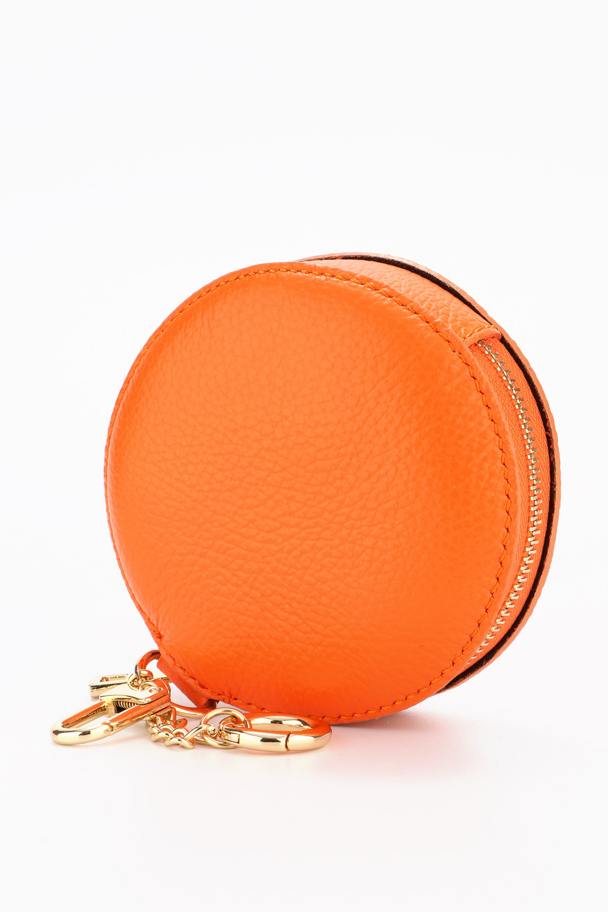 Leather round coin purse hotsell