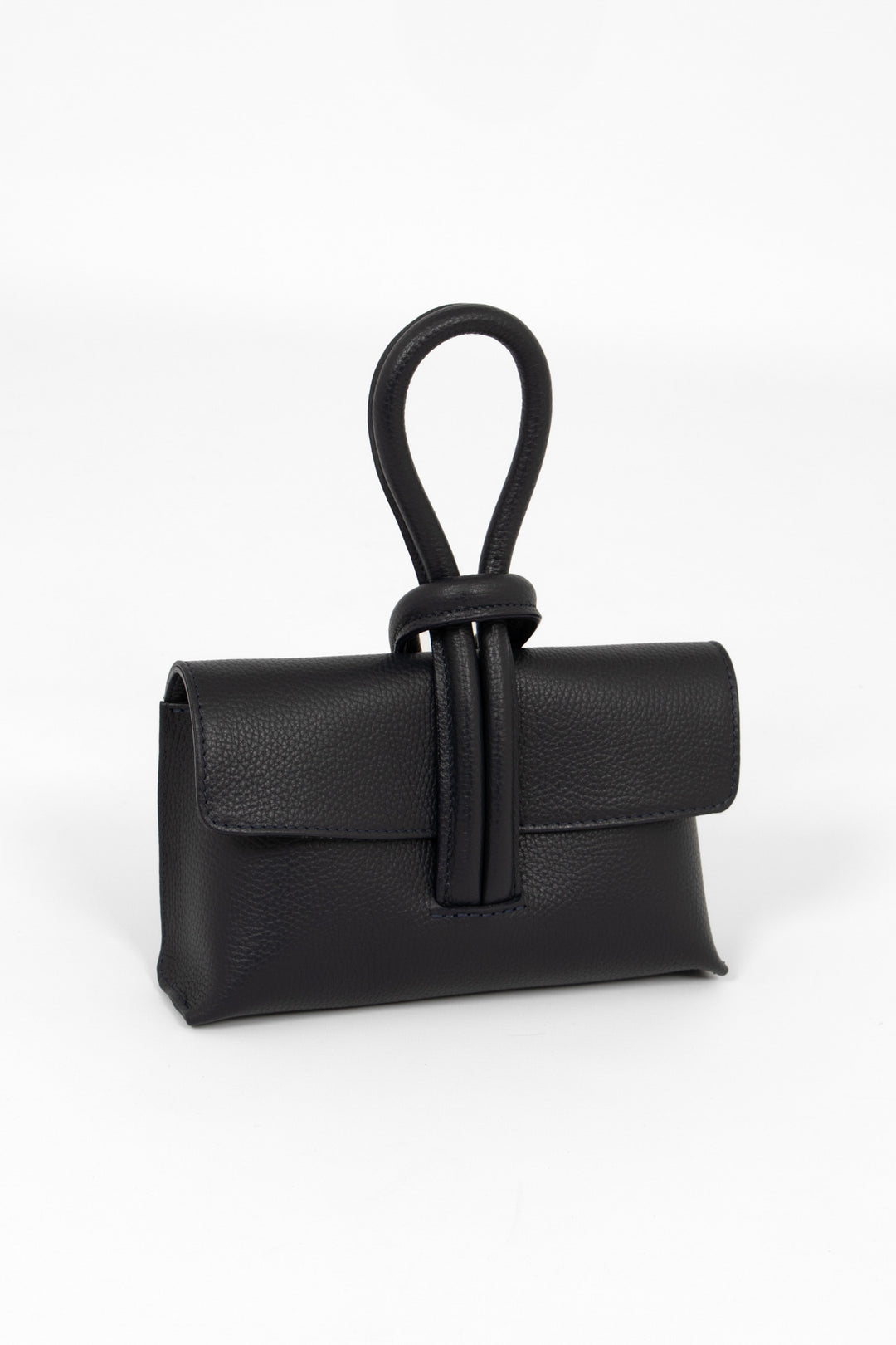 trixie-italian-leather-wristlet-clutch-bag-navy-blue-pebbled-side-view-folding-front