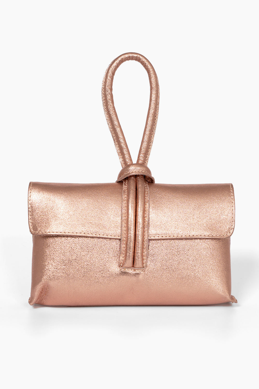 trixie-rose-gold-metallic-clutch-bag-front-view