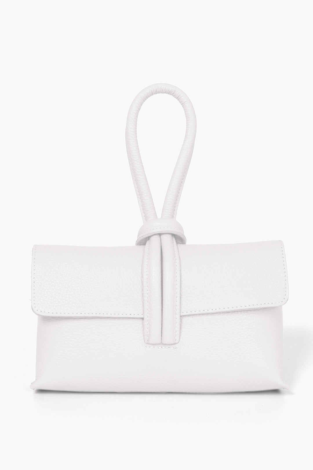 Trixie-Clutch-Bag-Pebbled-Italian-Leather-in-White-Front