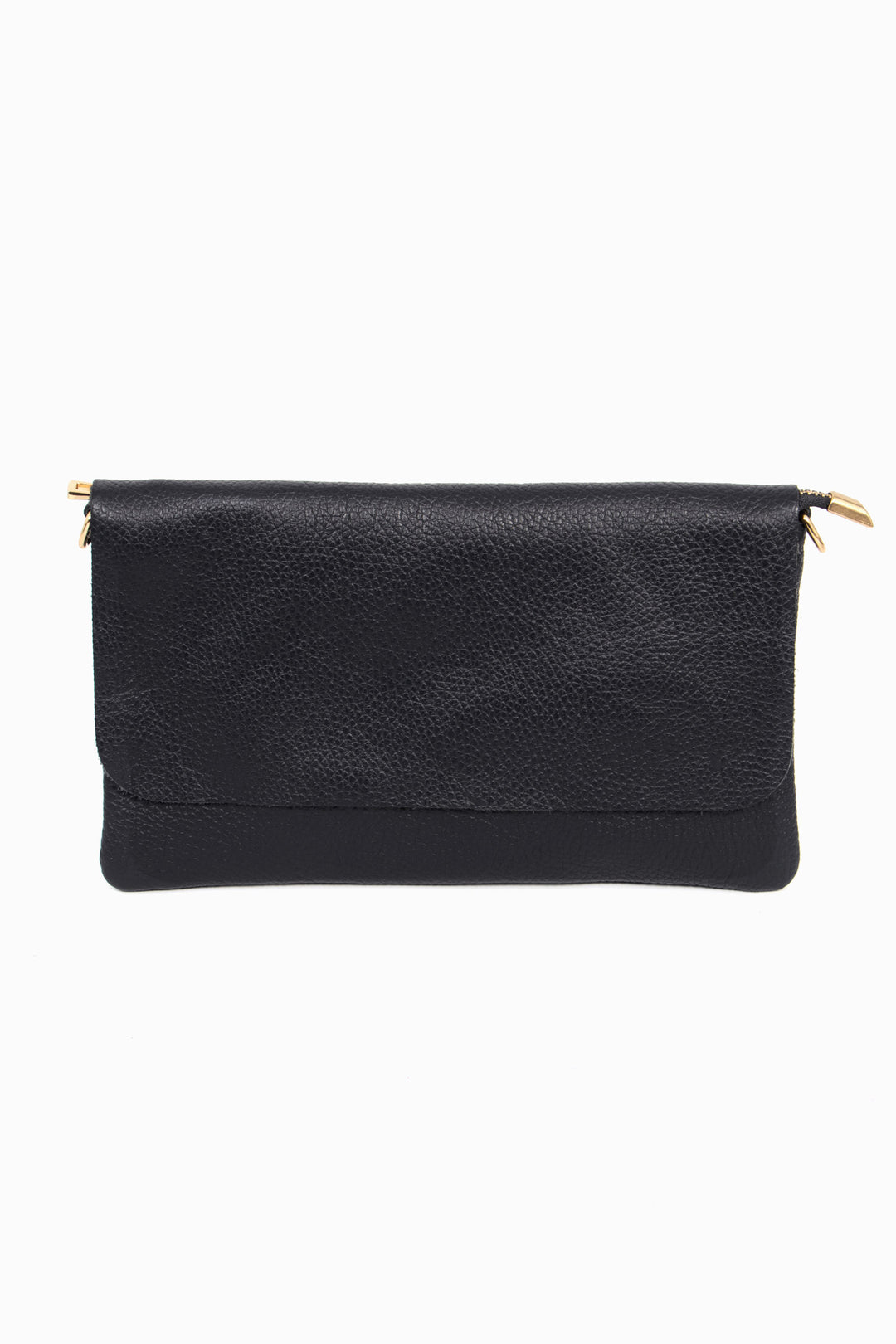 britta-italian-leather-clutch-bag-black-pebbled-front-view-folded-over