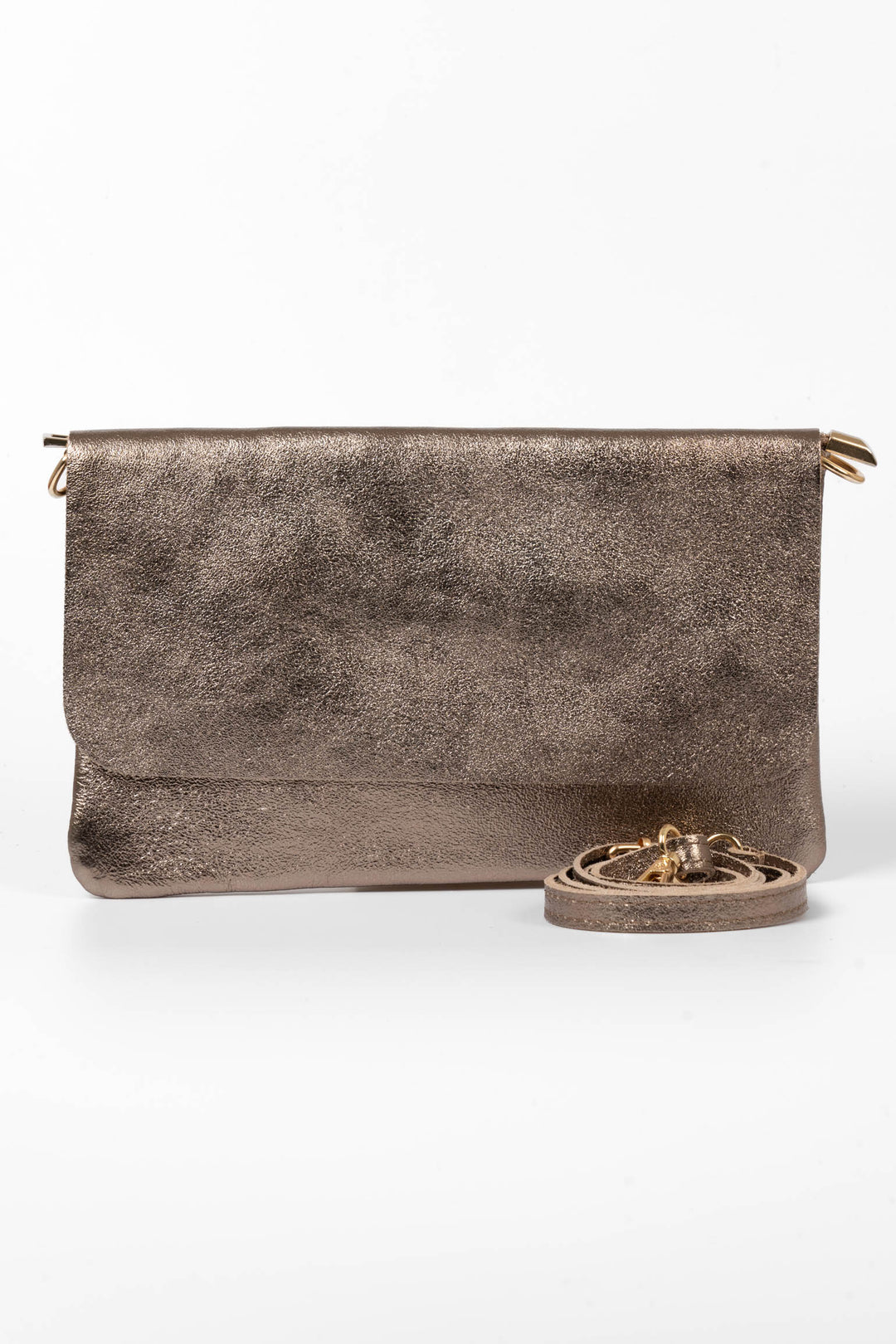 britta-italian-leather-clutch-bag-champagne-metallic-detachable-strap