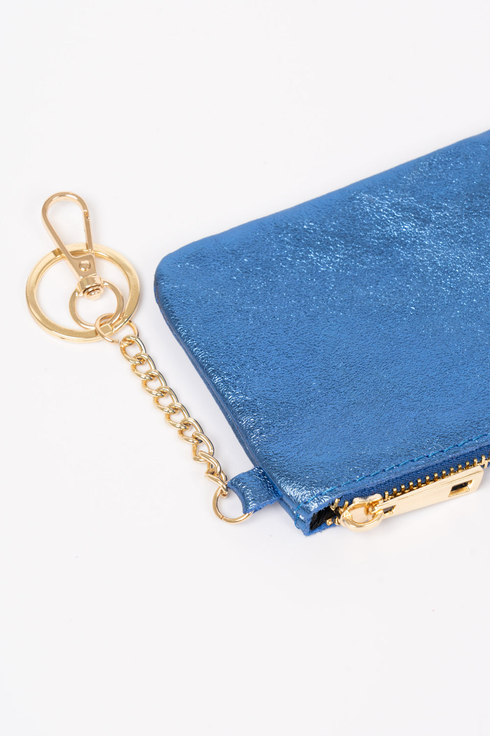 vittoria-italian-leather-small-clip-on-purse-blue-metallic-close-up