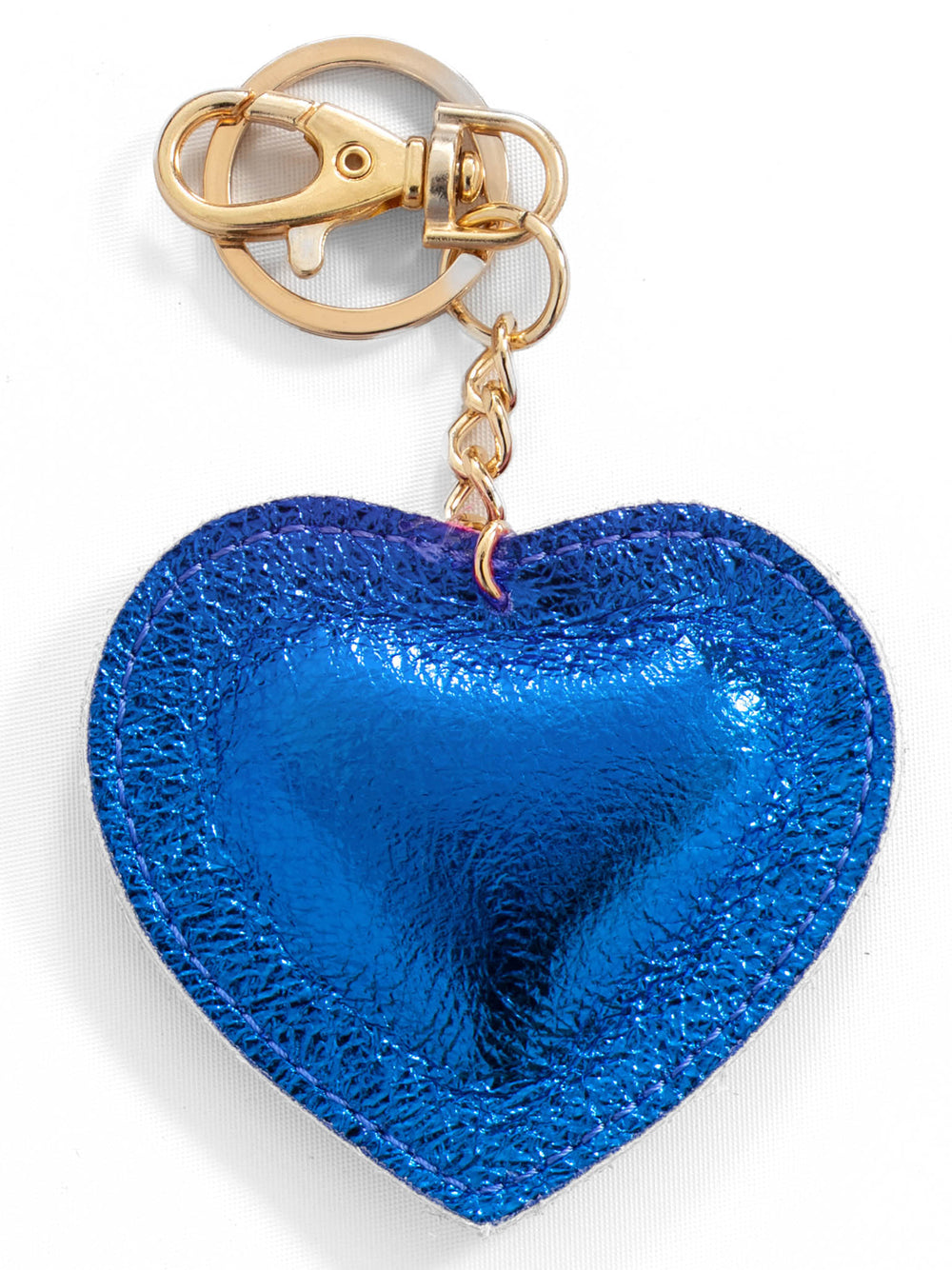 valentina-italian-leather-love-heart-keyring-blue-metallic-close-up