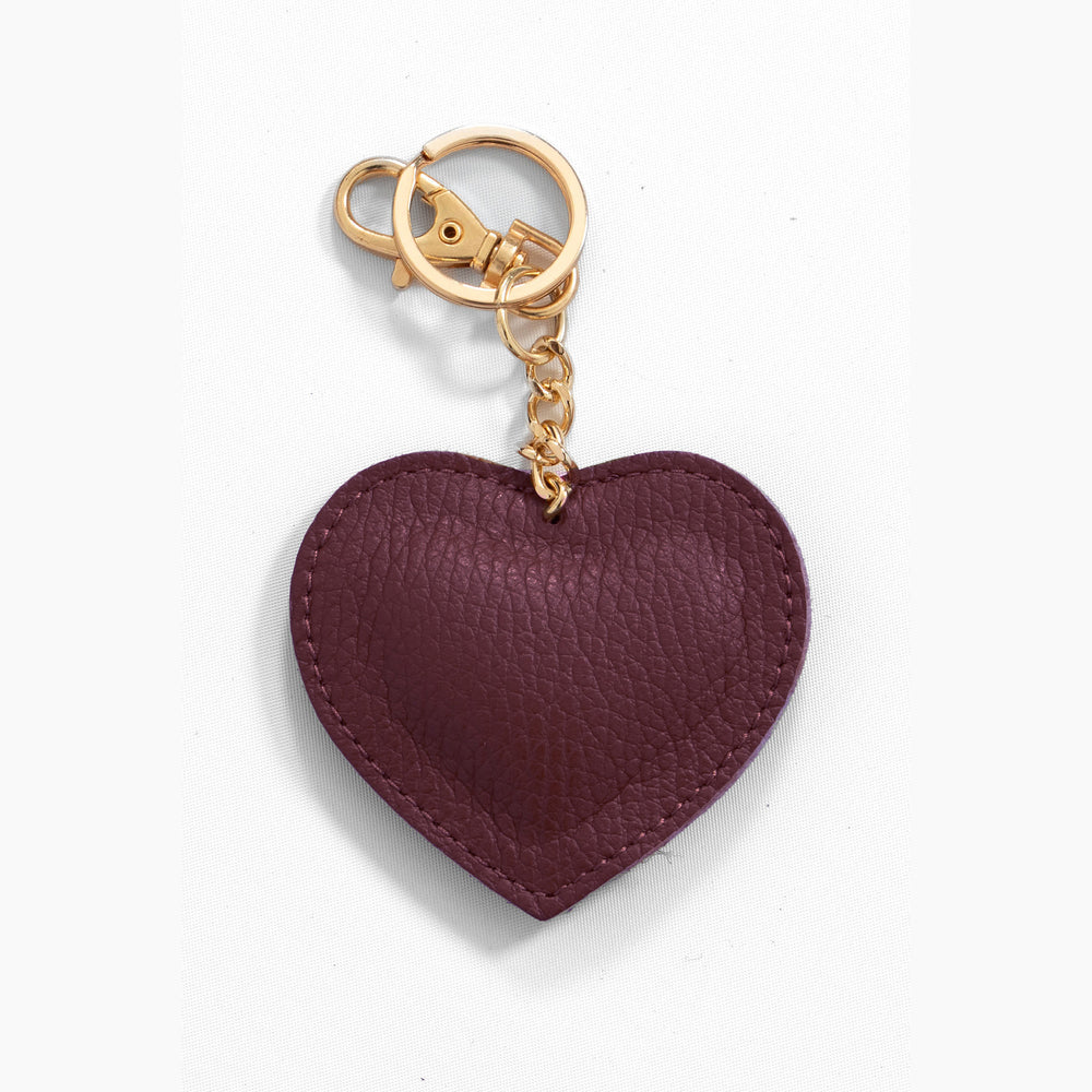 Valentina-Love-heart-Italian-Leather-Keyring-in-Wine