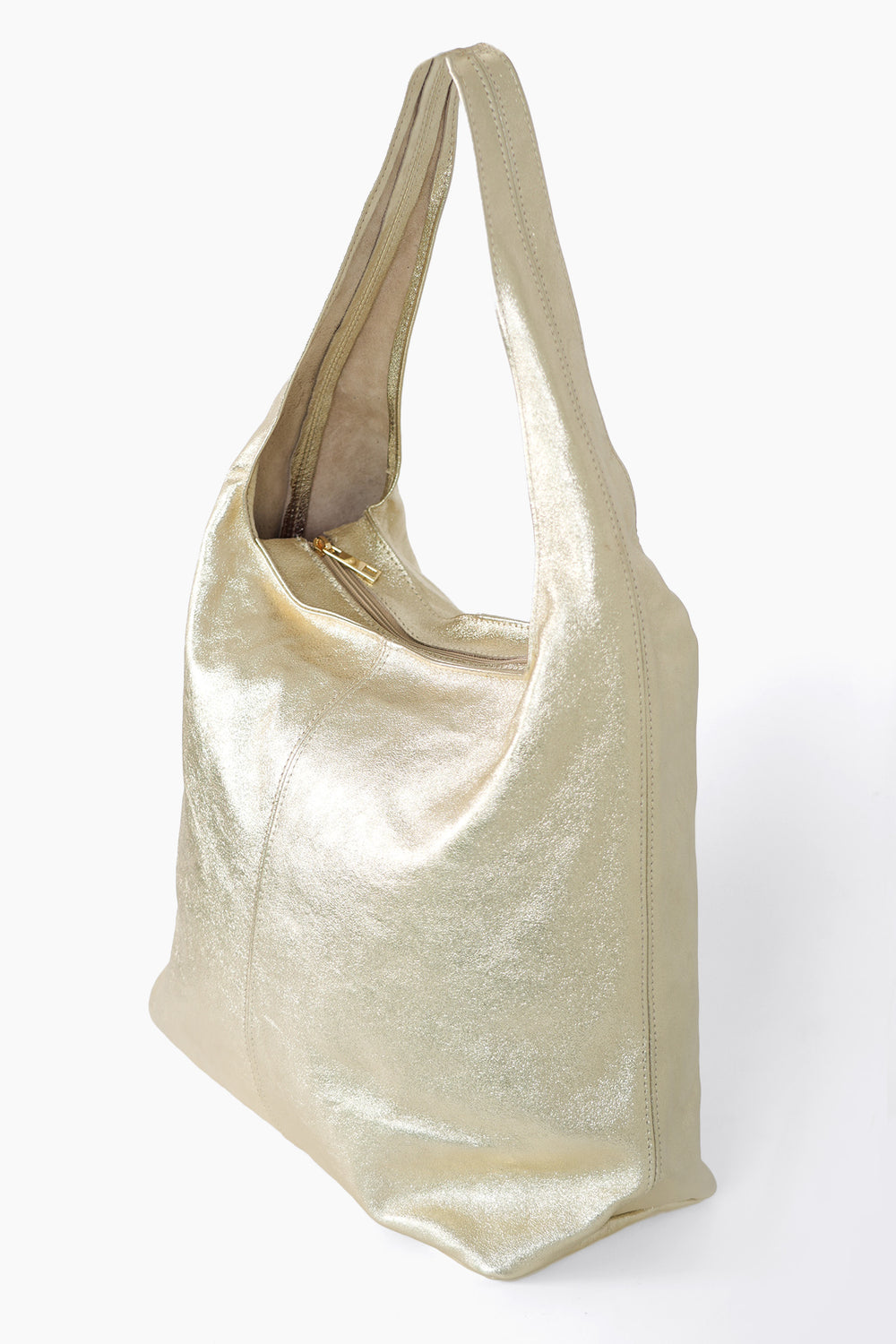ridley-gold-metallic-italian-leather-shoulder-bag-zip-closing
