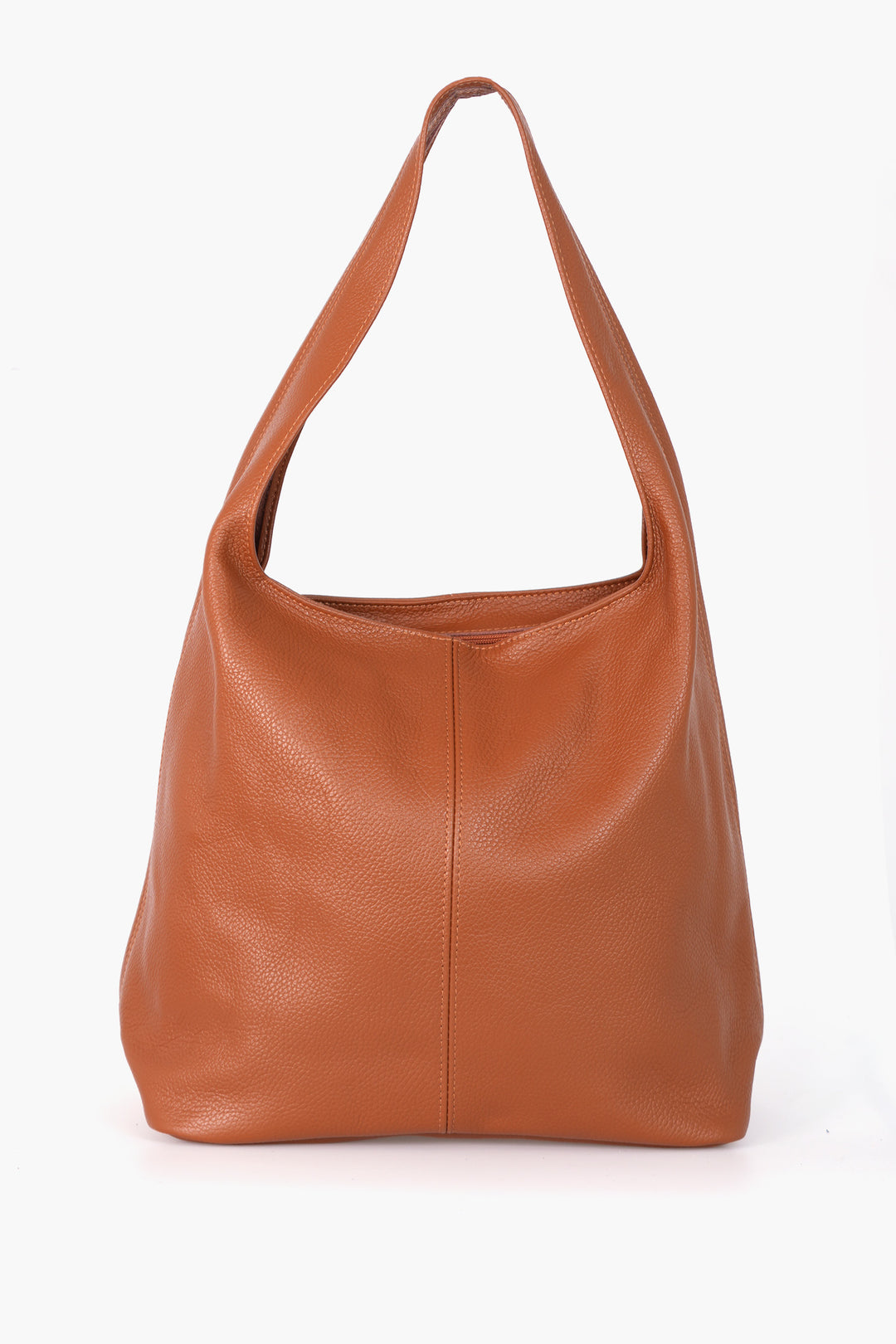 ridley-tan-pebbled-italian-leather-shoulder-bag-front