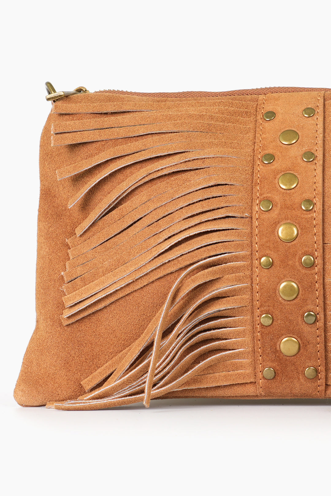 hollis-italian-suede-leather-fringed-clutch-bag-with-studs-tan-close-up
