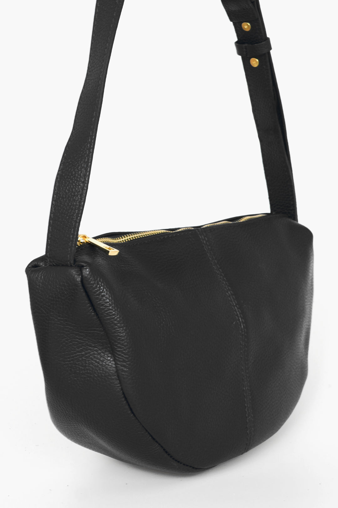 Half-Moon-Crossbody-Bag-Pebbled-Italian-Leather-in-Black-Side
