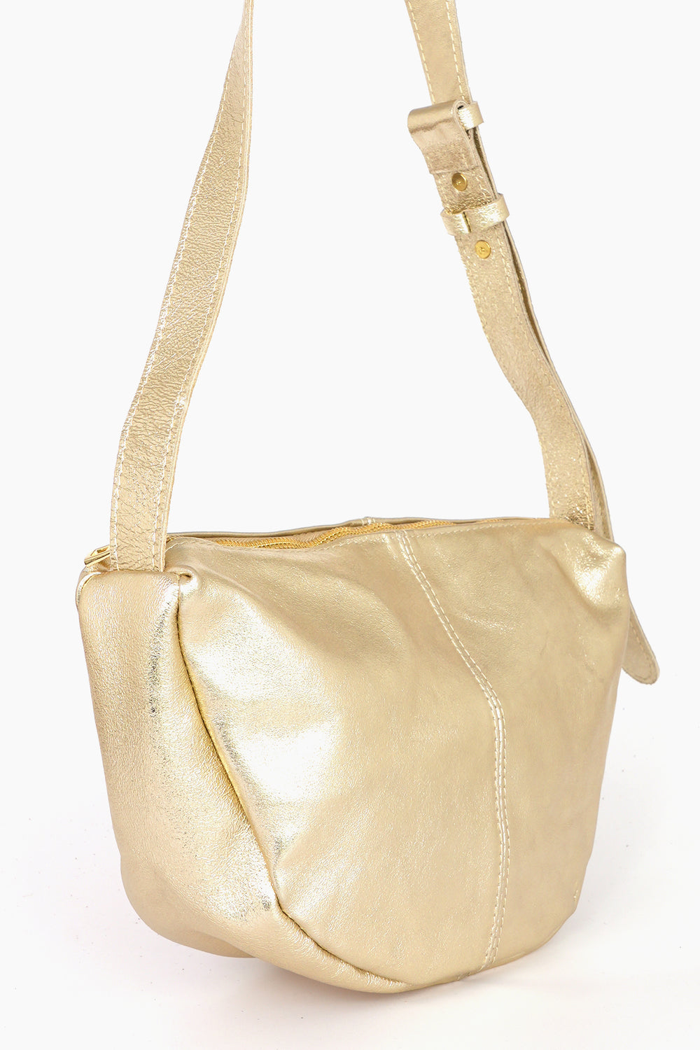 Half-Moon-Crossbody-Bag-Metallic-Italian-Leather-in-Gold-Side