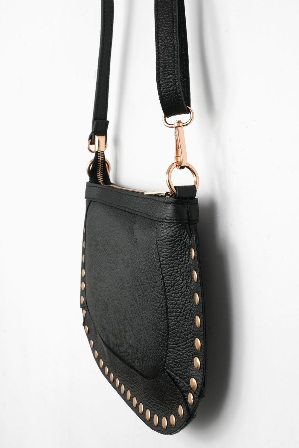 Studded-Crossbody-Bag-Metallic-Italian-Leather-in-Black-Side