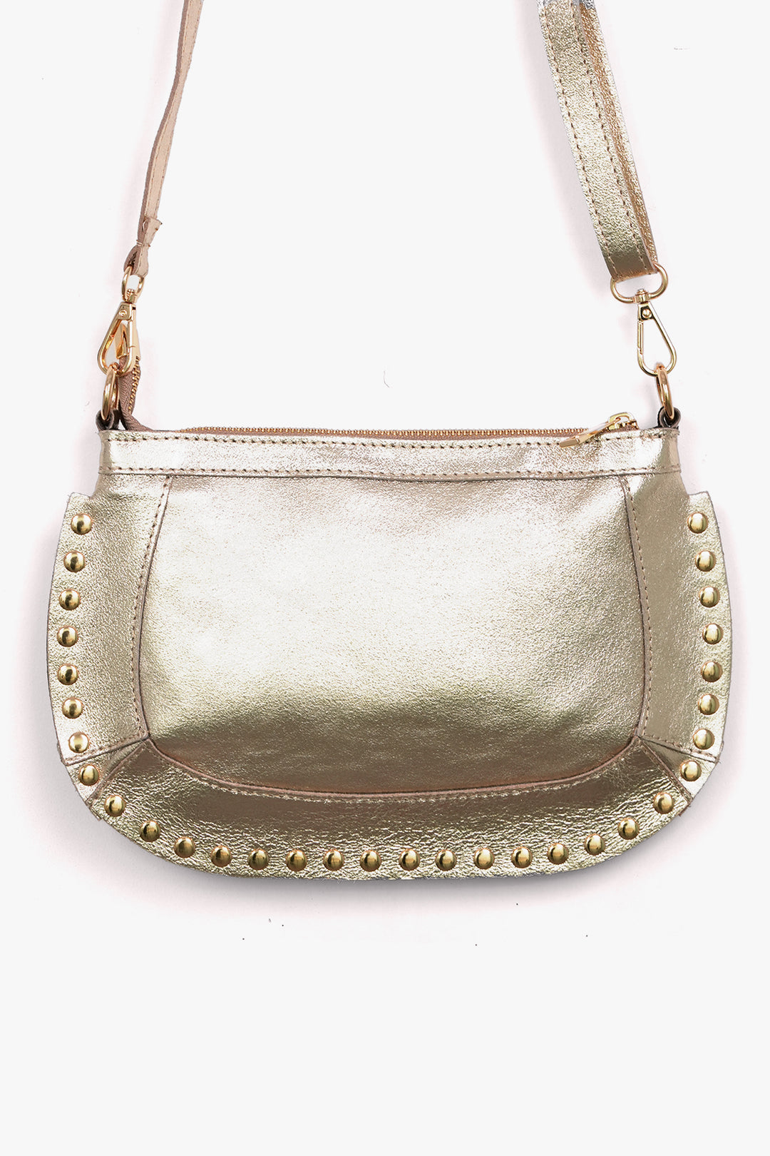 Studded-Crossbody-Bag-Metallic-Italian-Leather-in-Gold-Close-Up