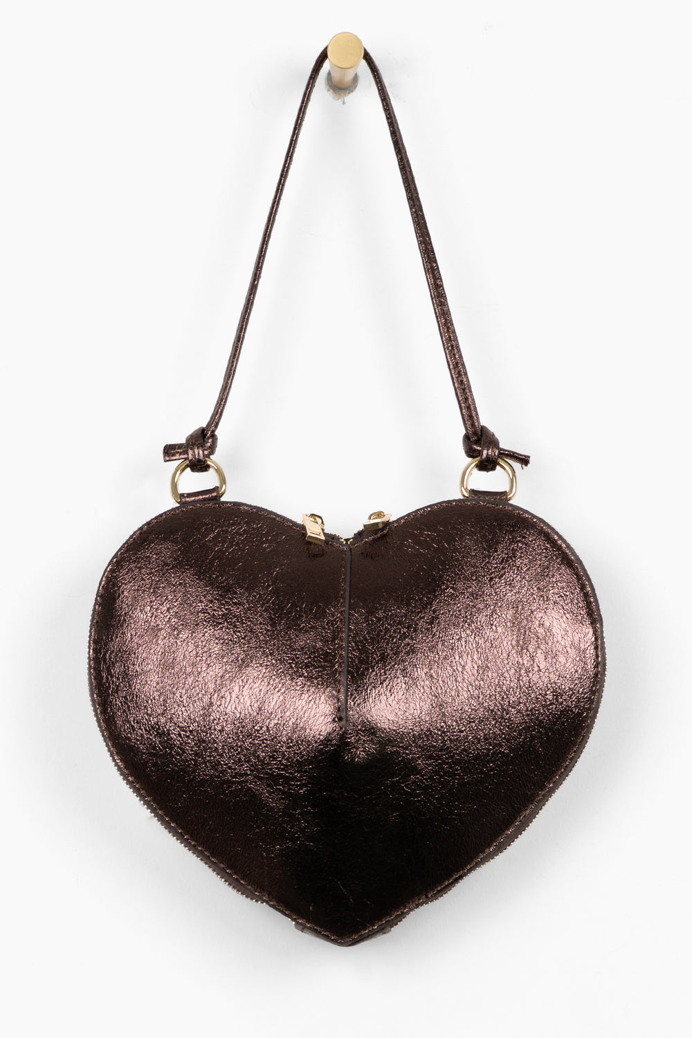 Heart-Crossbody-Bag-Metallic-Italian-Leather-in-Bronze-Front