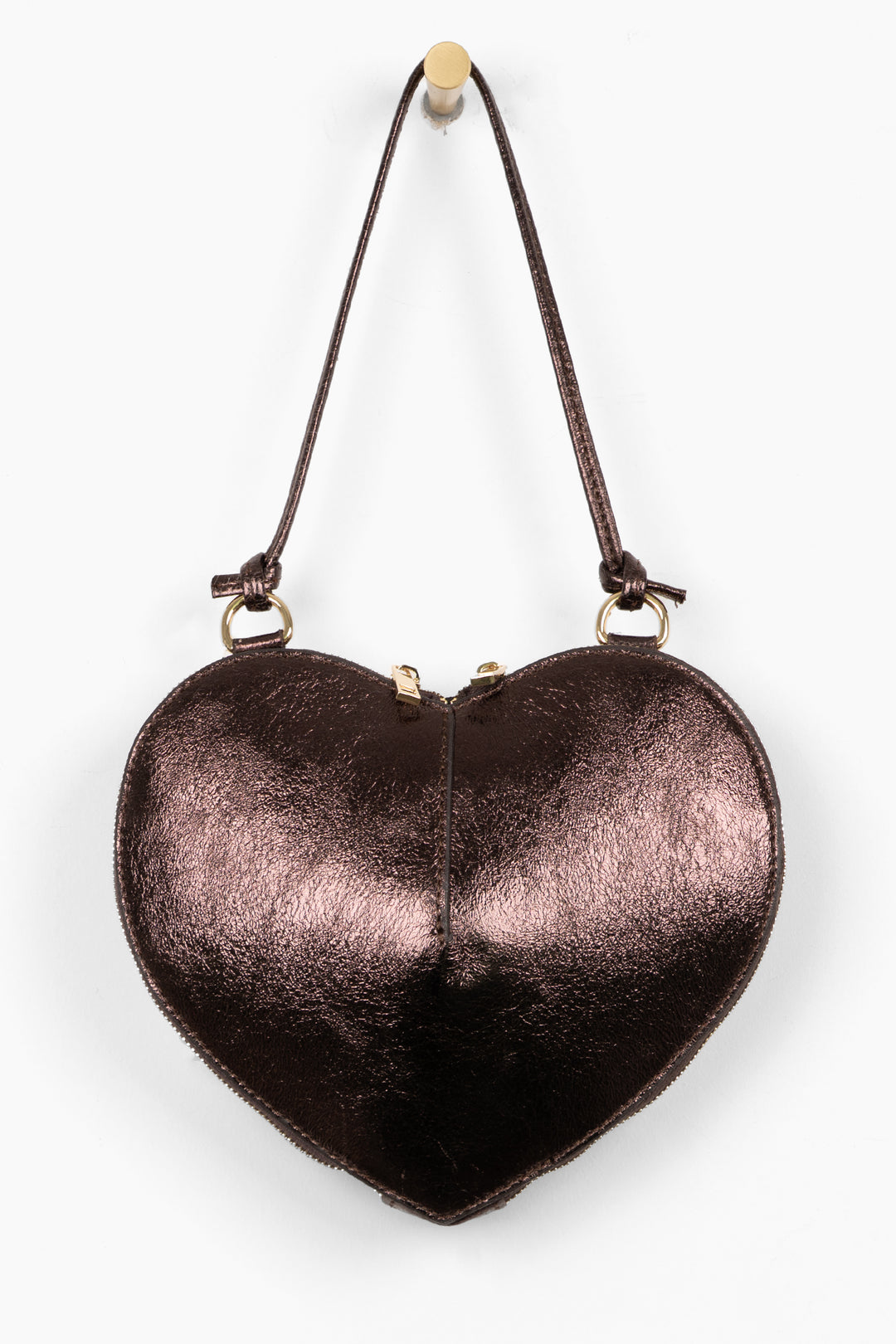 Heart-Crossbody-Bag-Metallic-Italian-Leather-in-Bronze-Front