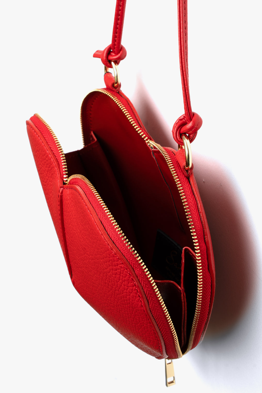 Heart-Crossbody-Bag-Pebbled-Italian-Leather-in-Red-Top-Showing-Opening