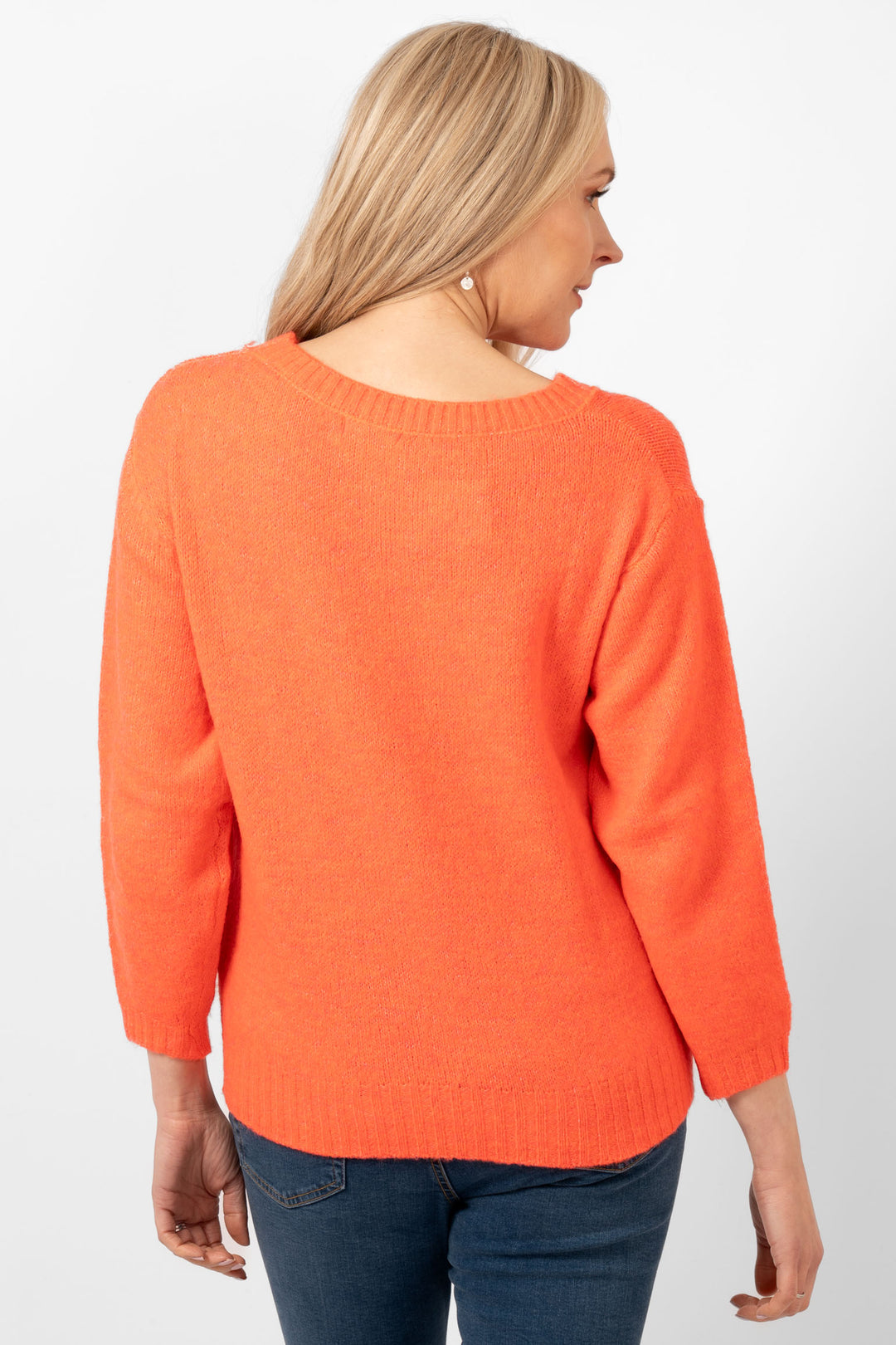 paige-wool-blend-round-neck-jumper-coral-back-of-the-jumper-showing-the-all-over-orange-colourway
