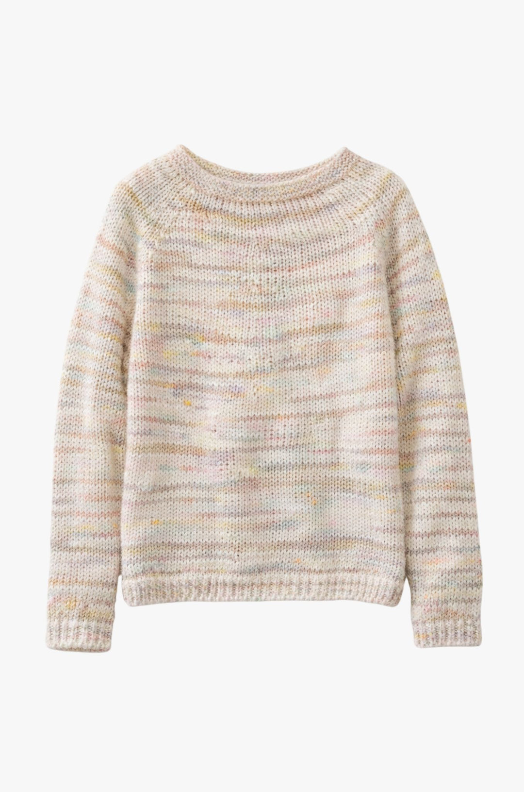 Sage Wool Blend Jumper- Cream / Multi, Textured Stripe