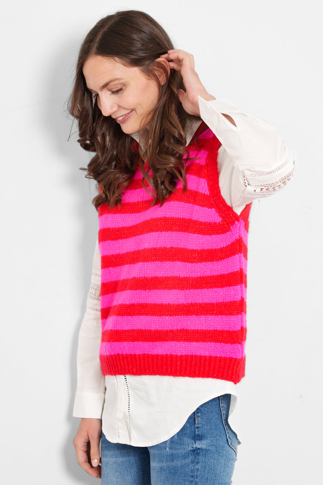 betsy-wool-blend-tank-top-red-fuchsia-striped-sleeveless-knitwear