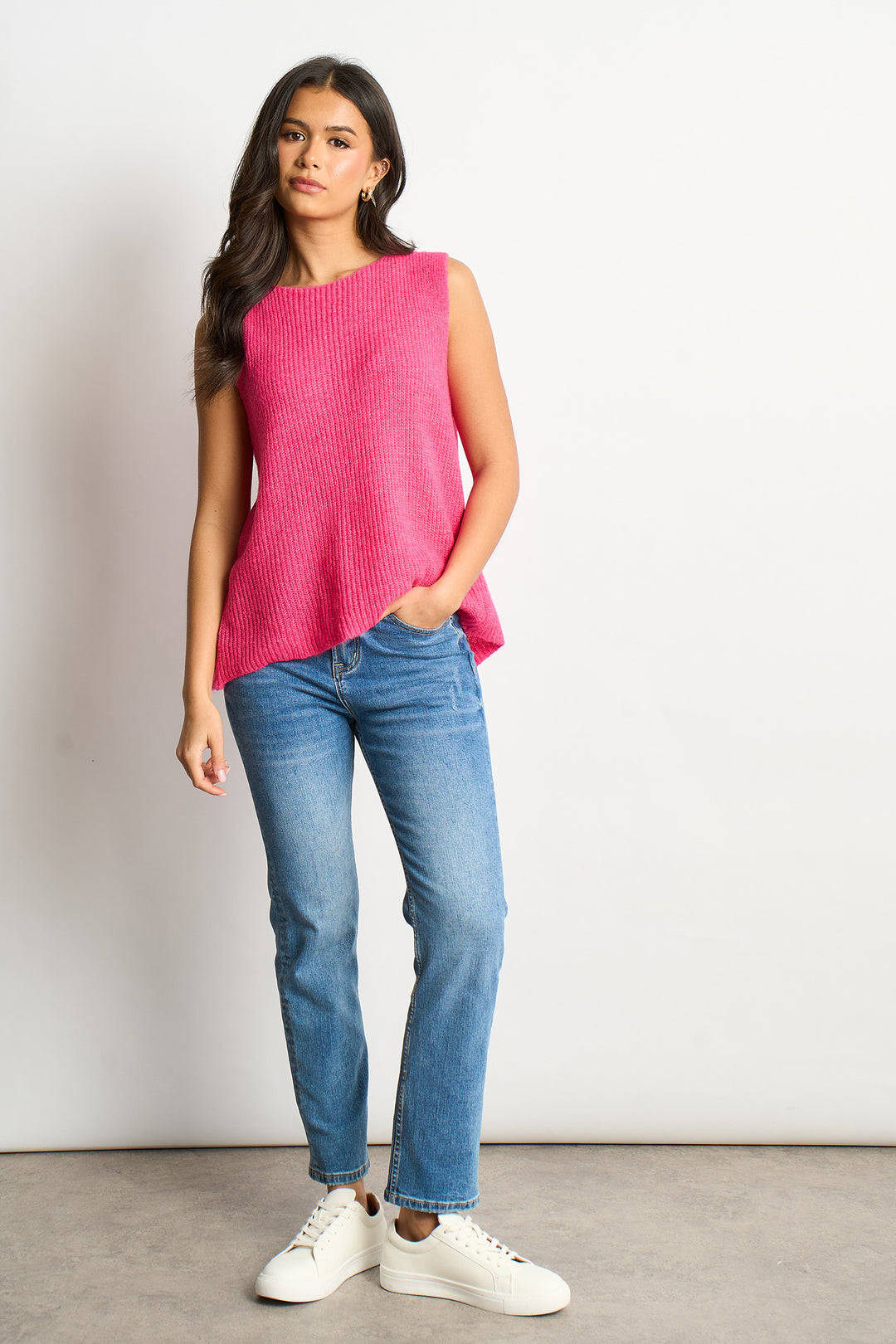 Button-Back-Italian-Wool-Blend-Tank-Top-in-Pink-Full-Model