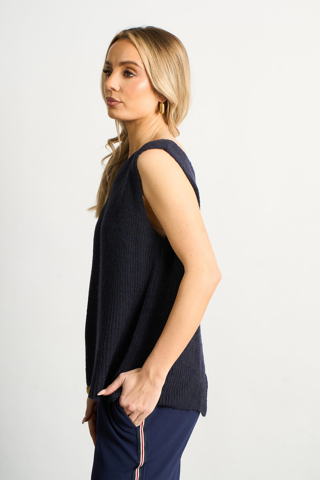 Button-Back-Italian-Wool-Blend-Tank-Top-in-Navy-Blue-Side-View