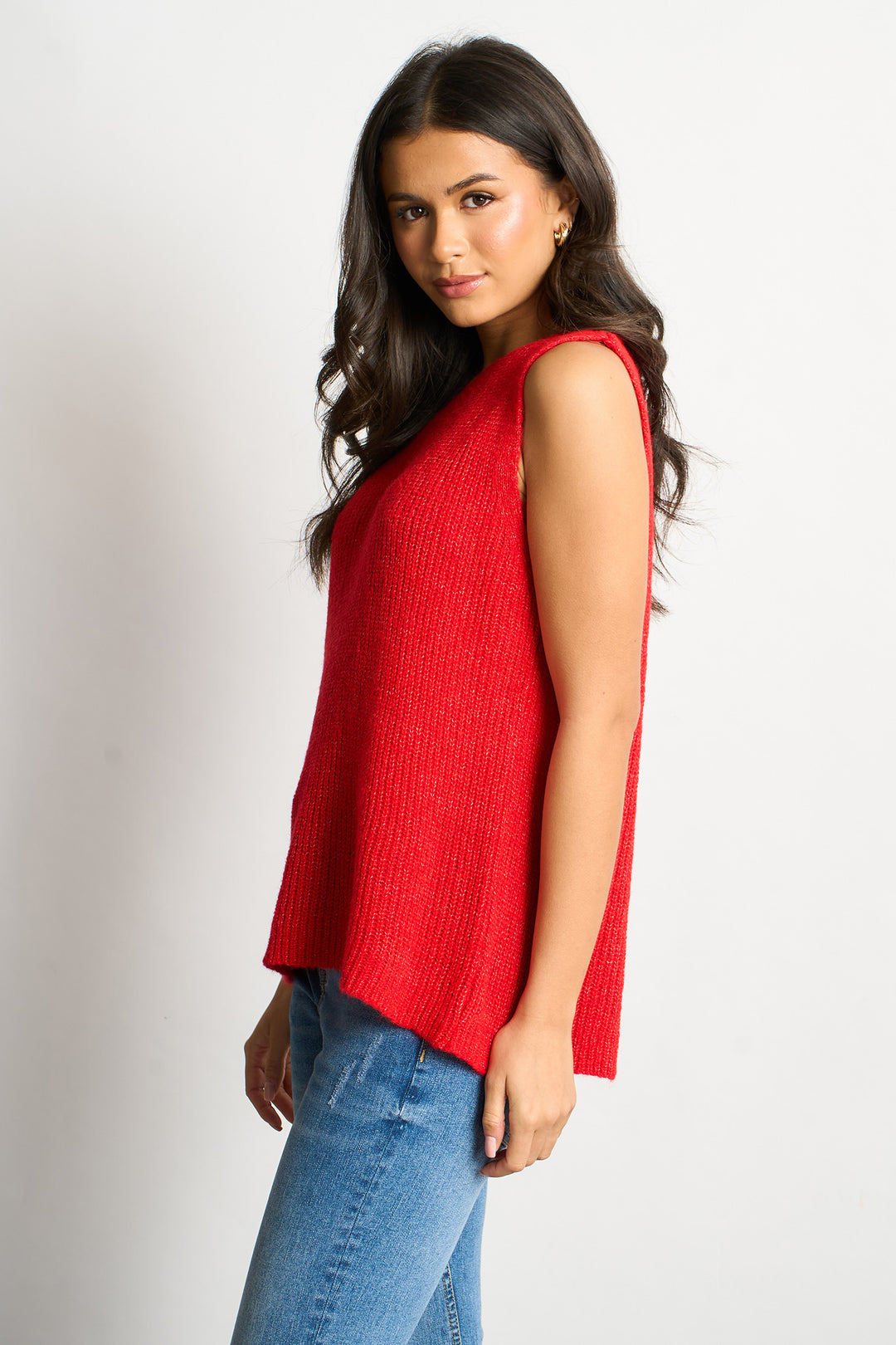 Button-Back-Italian-Wool-Blend-Tank-Top-in-Red-Side-View