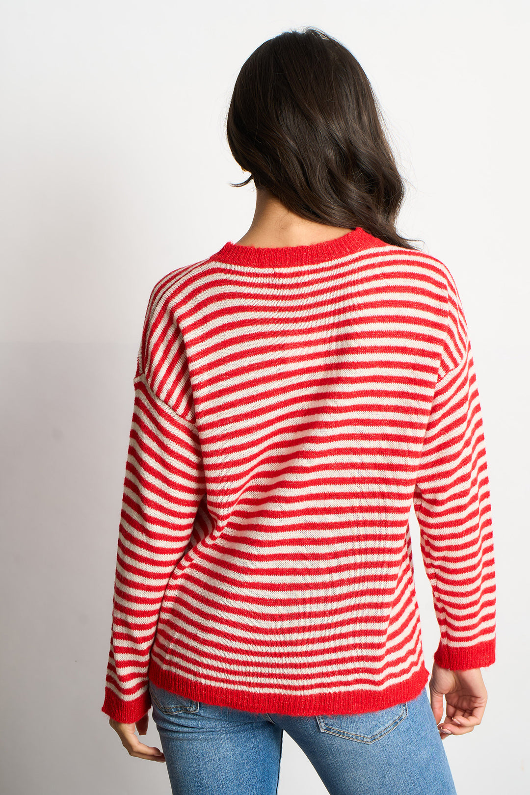 Striped-Italian-Wool-Blend-Knitted-Jumper-in-Red-back