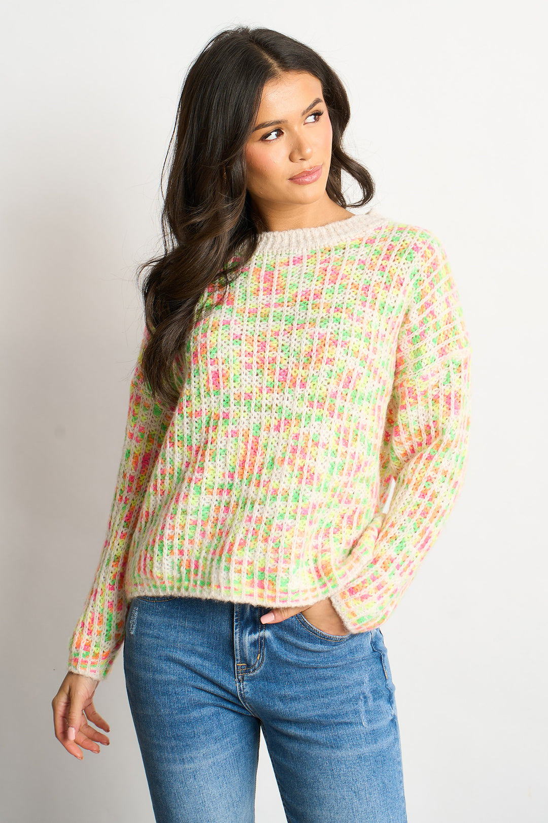 Speckled-Italian-Wool-Blend-Jumper-in-Cream-Front