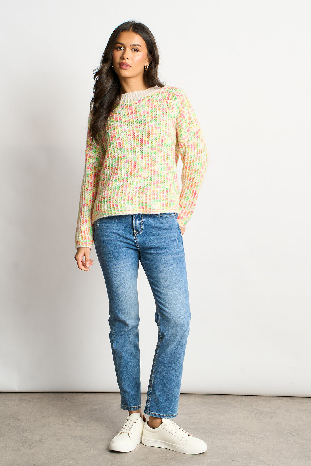 Speckled-Italian-Wool-Blend-Jumper-in-Cream-Styled