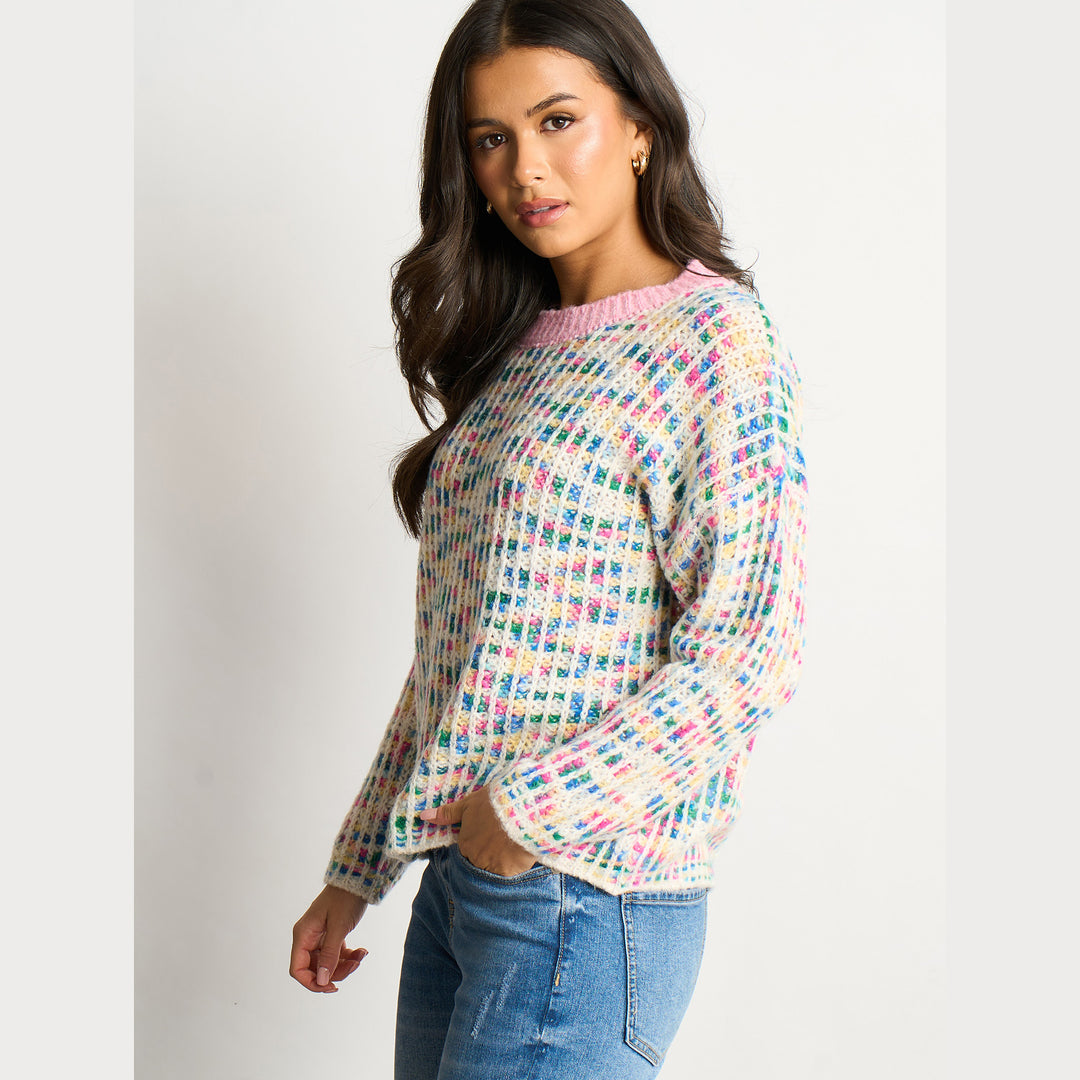 Speckled-Italian-Wool-Blend-Jumper-in-Pink-side